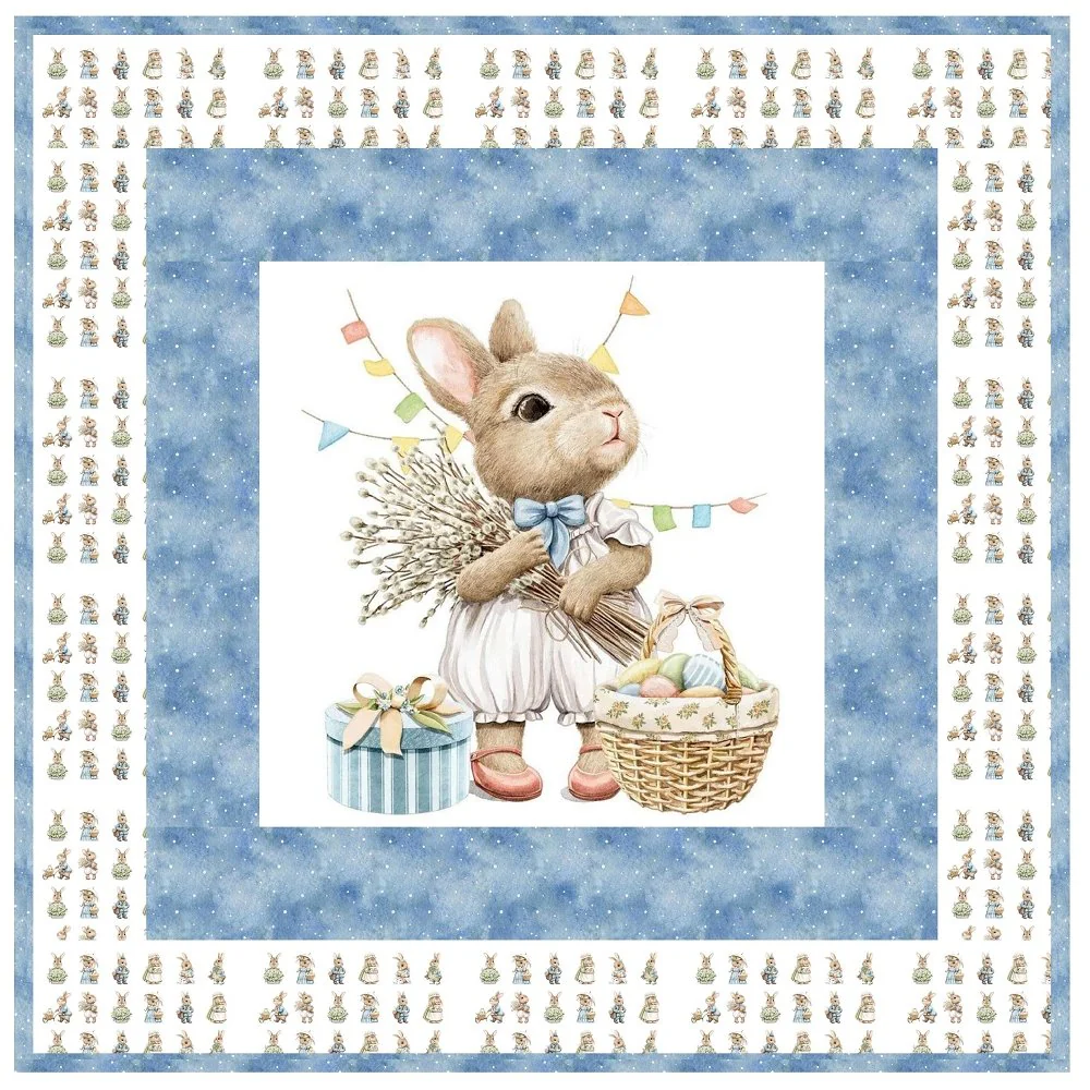 Little Critters Easter Rabbit Family Wall Hanging 42" x 42"