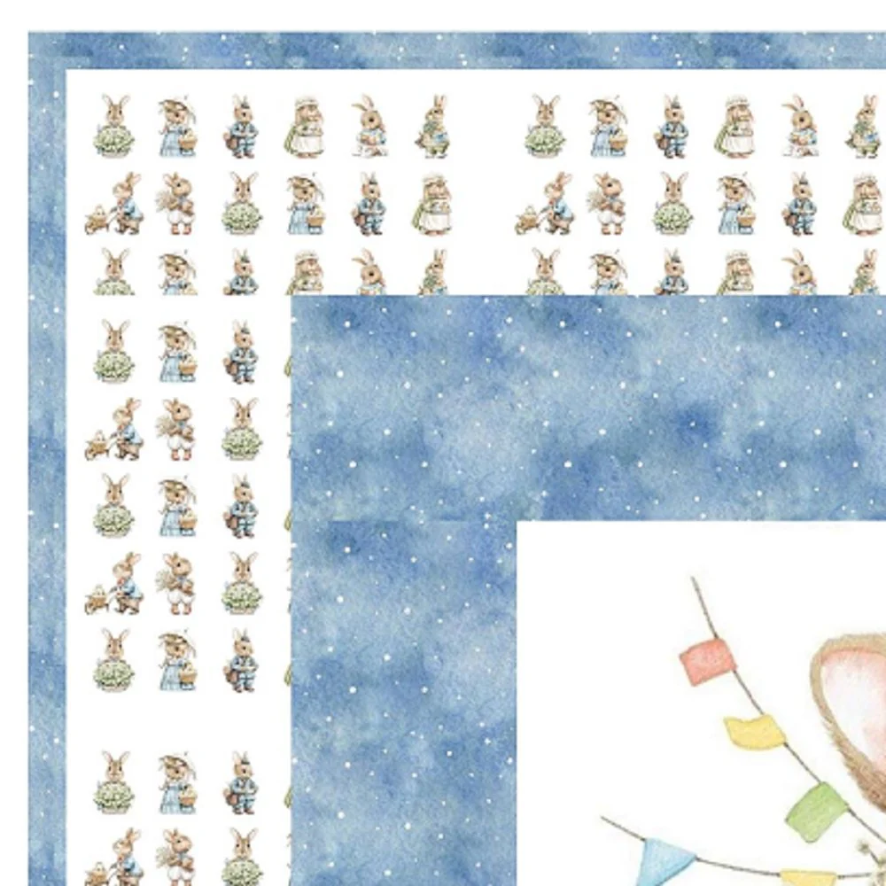 Little Critters Easter Rabbit Family Wall Hanging 42" x 42" - Image 3