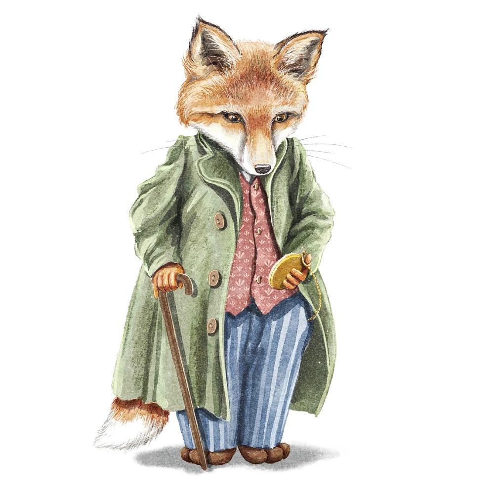 Little Critters Fox in Suit Fabric Panel
