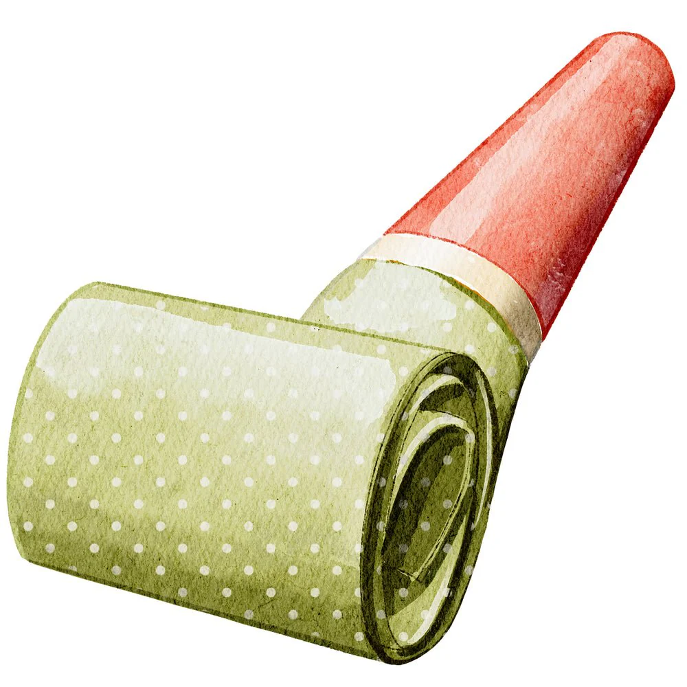 Little Critters It's a Party! Green Noise Maker Fabric Panel