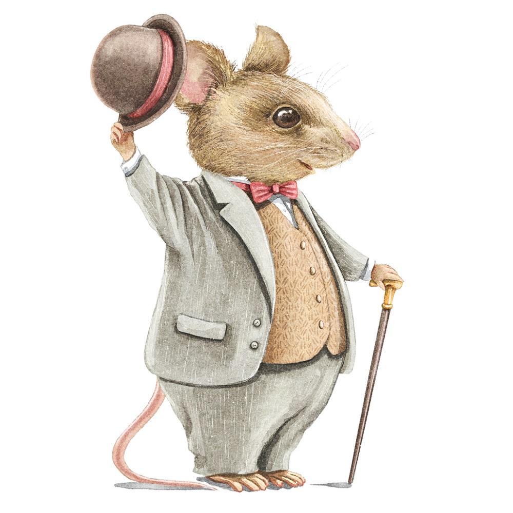 Little Critters Rat in Suit Fabric Panel