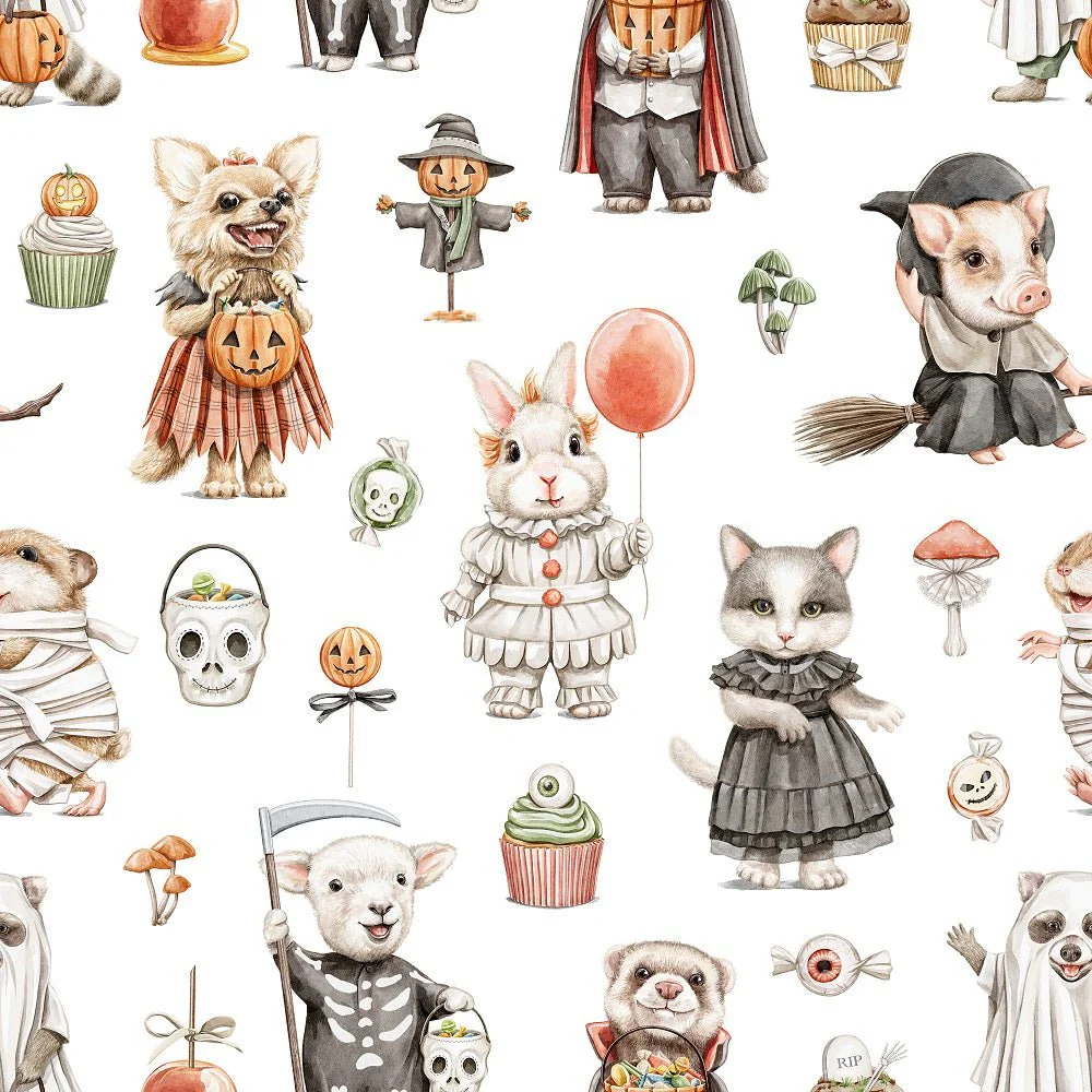 Little Critters Spooky Halloween Trick-or-Treat Fabric