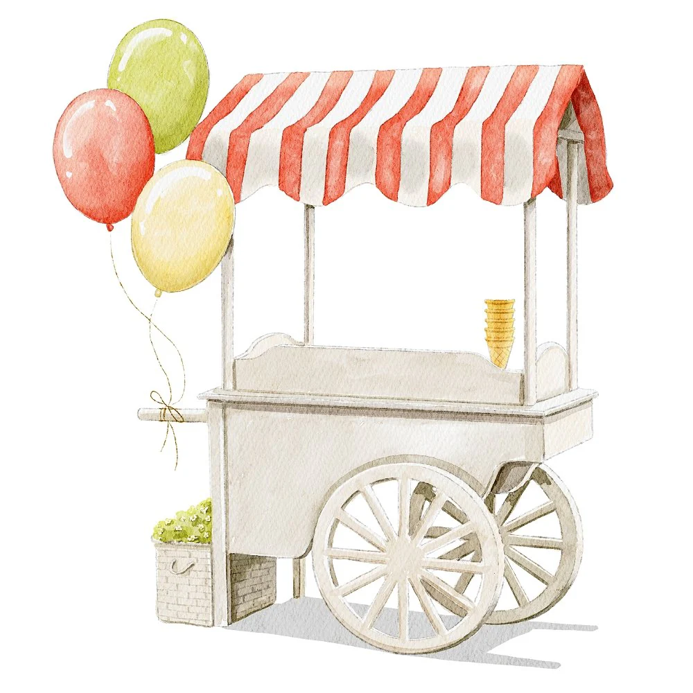 Little Critters Summer Fun Cart Fabric Panel