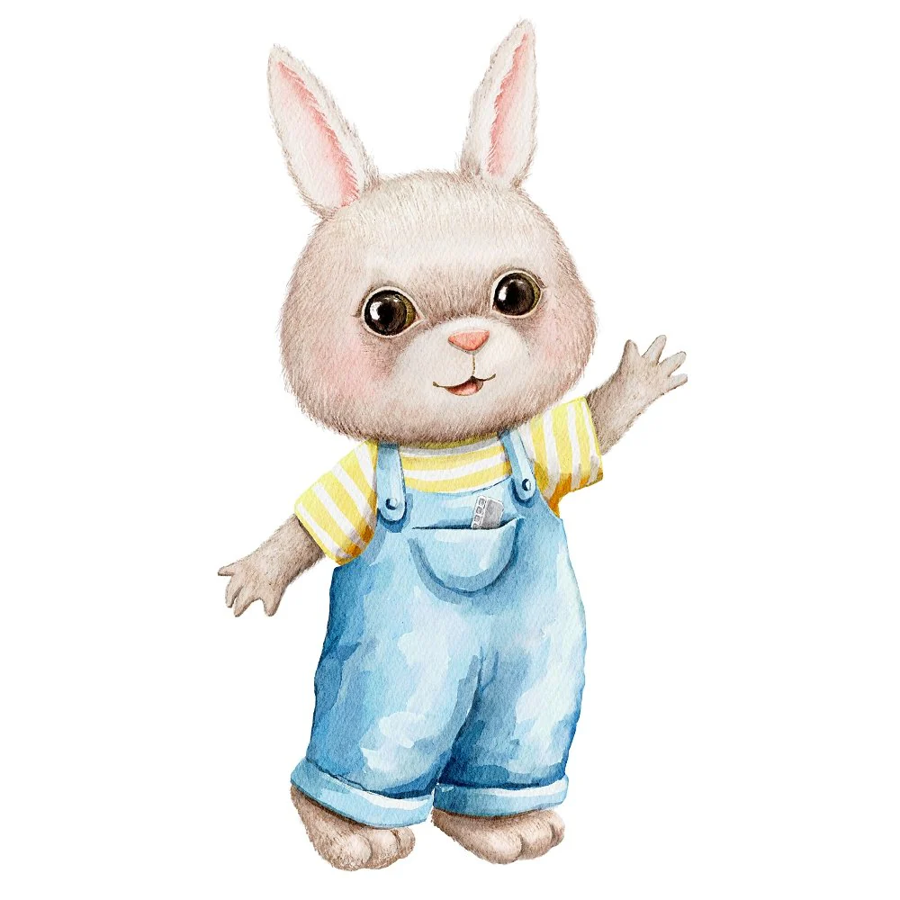 Little Critters Summer Fun Rabbit Fabric Panel
