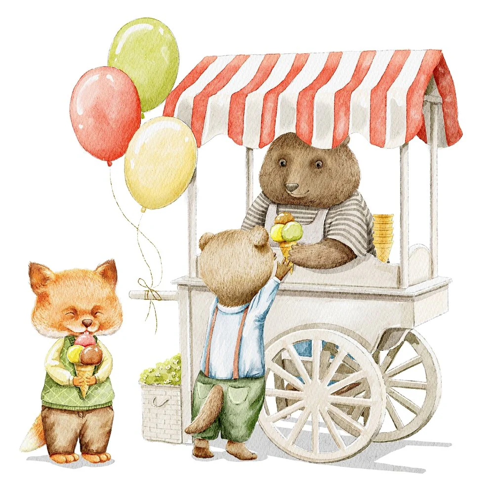 Little Critters Summer Fun Scene #8 Fabric Panel