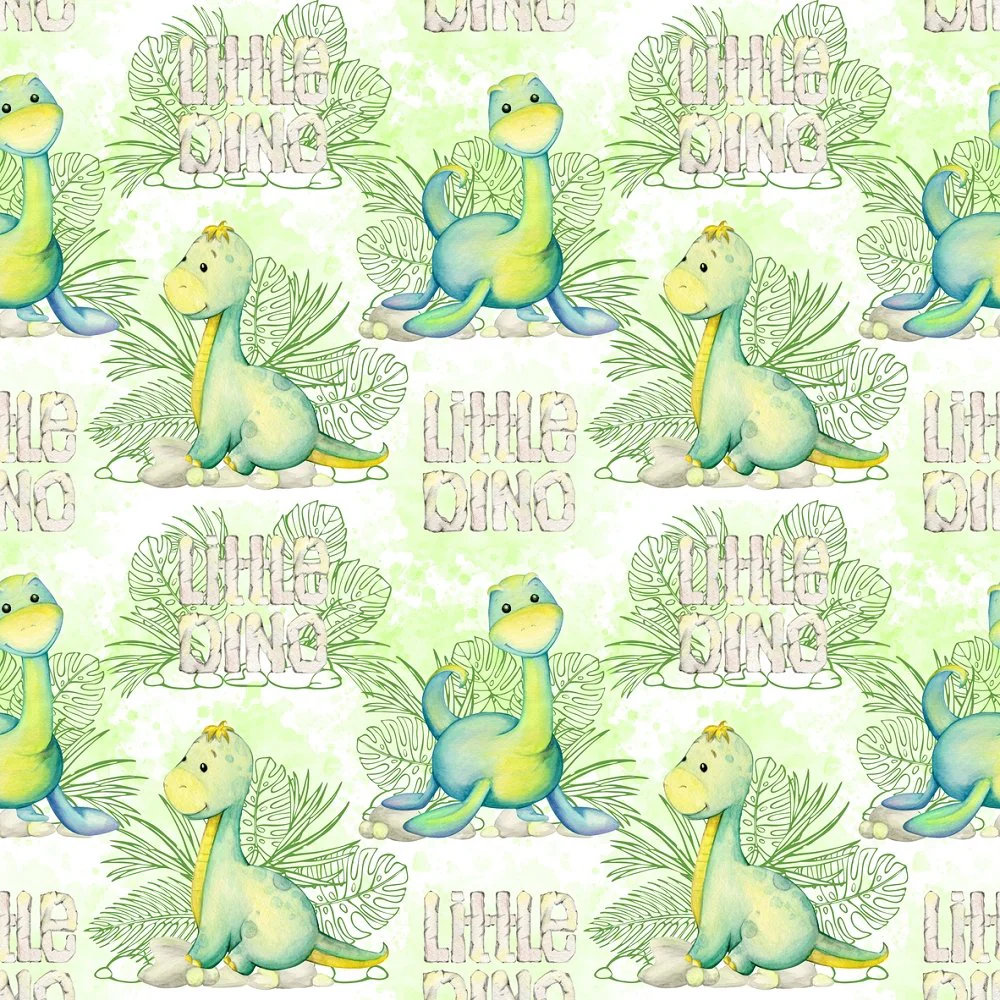 Little Dino Floral Fabric