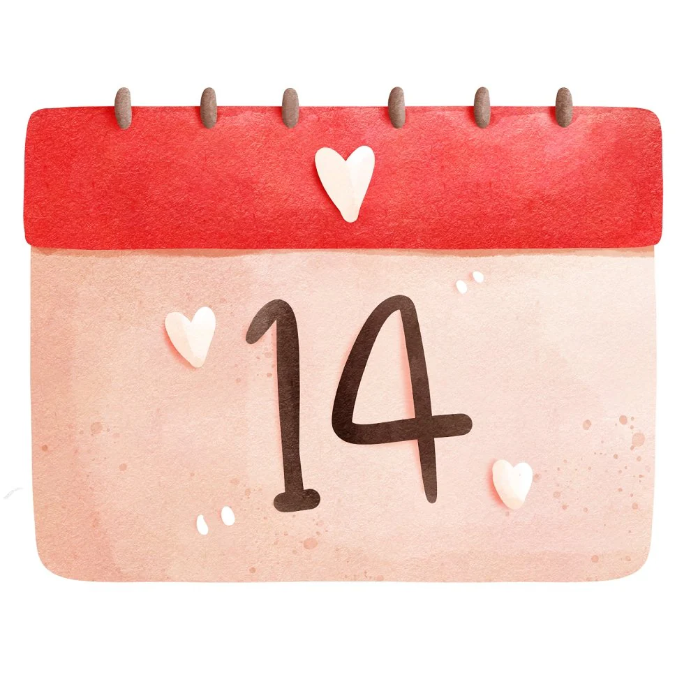 Love Day Calendar Fabric Panel