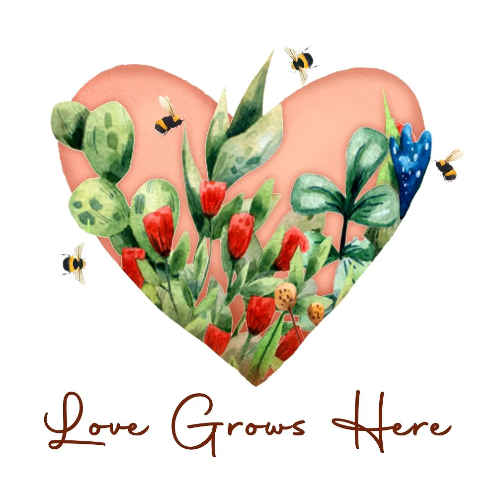Love Grows Here Fabric Panel