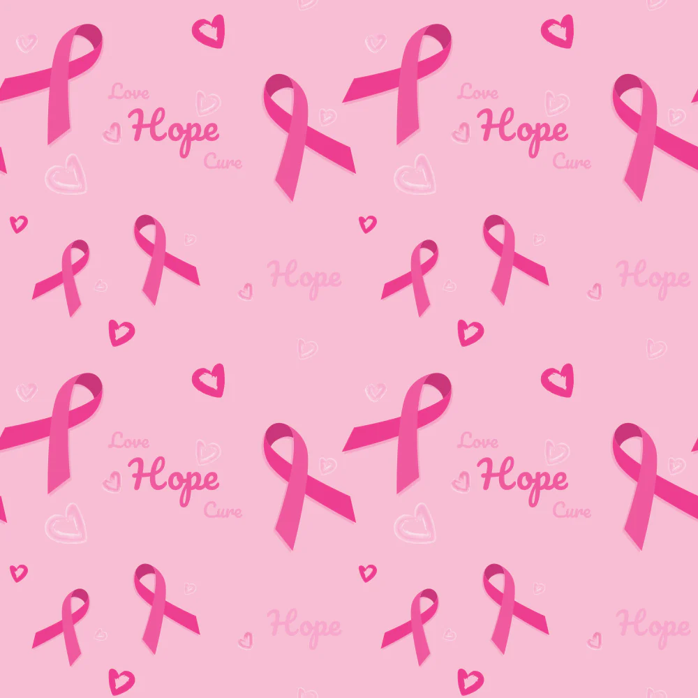 Love Hope Cure Fabric - Pink