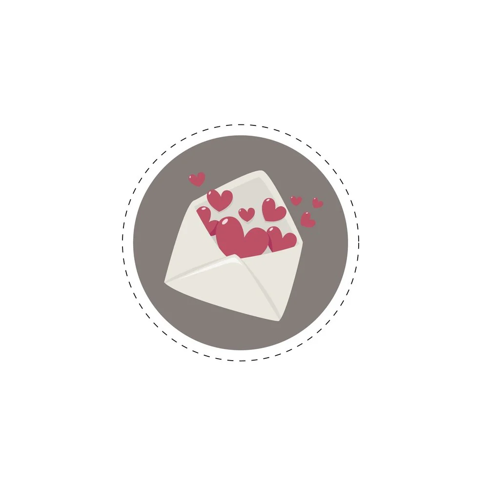 Love Letter Sticker Fabric Panel
