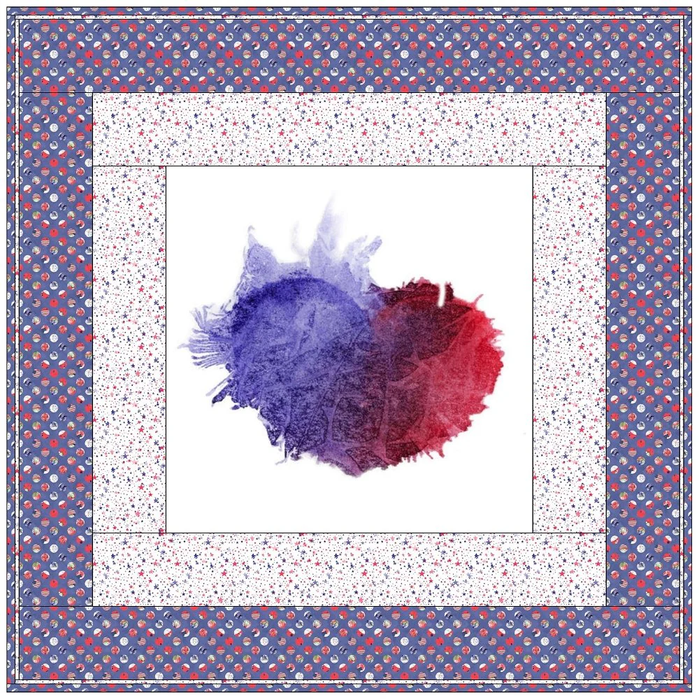 Love Our Freedom Splash Wall Hanging 42" x 42" - Image 3