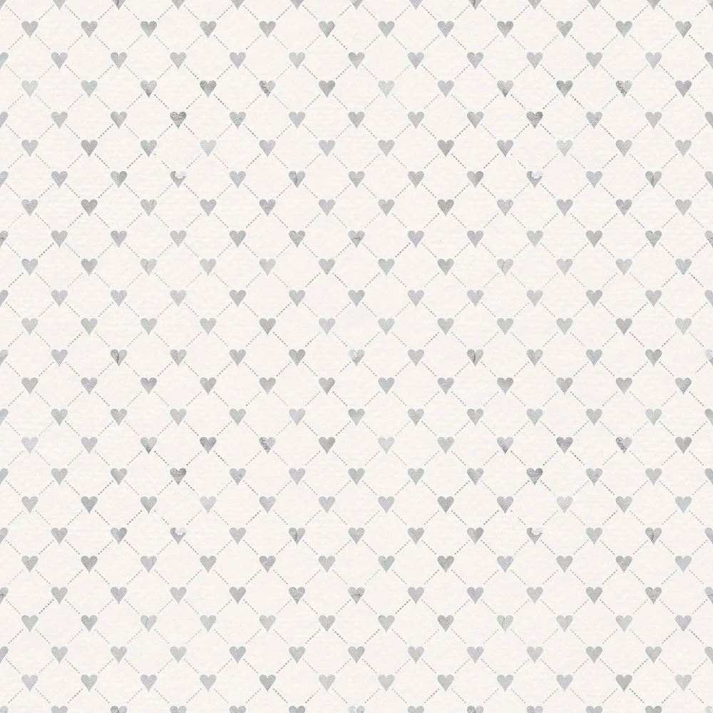Loving Hearts Gray Fabric