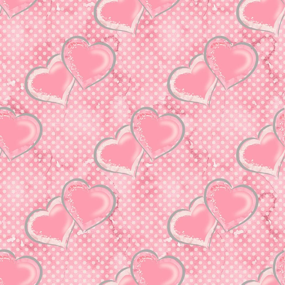 Loving Hearts Hearts Fabric - Pink