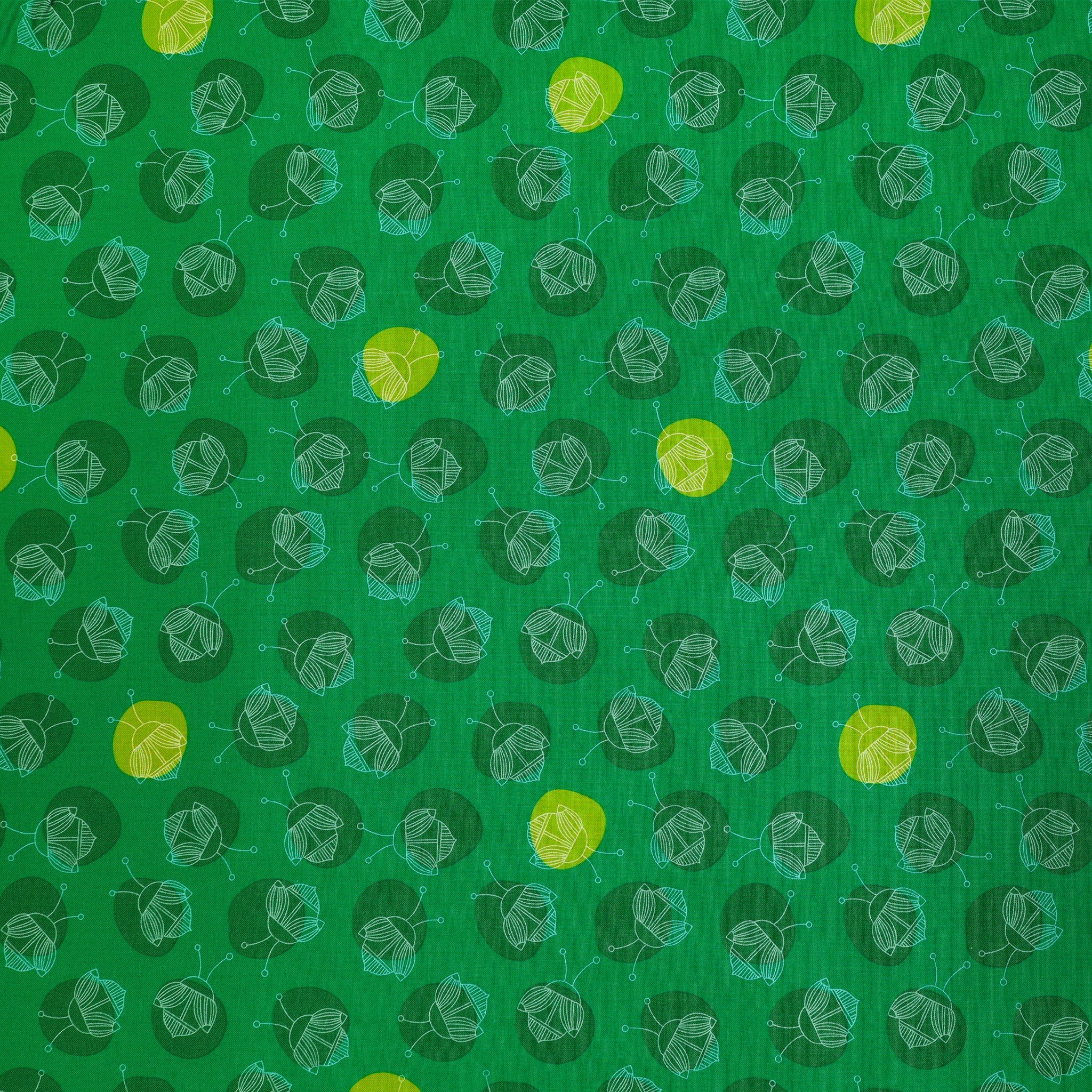 Lucky Bugs Fabric Collection - Bug A Dot Forest