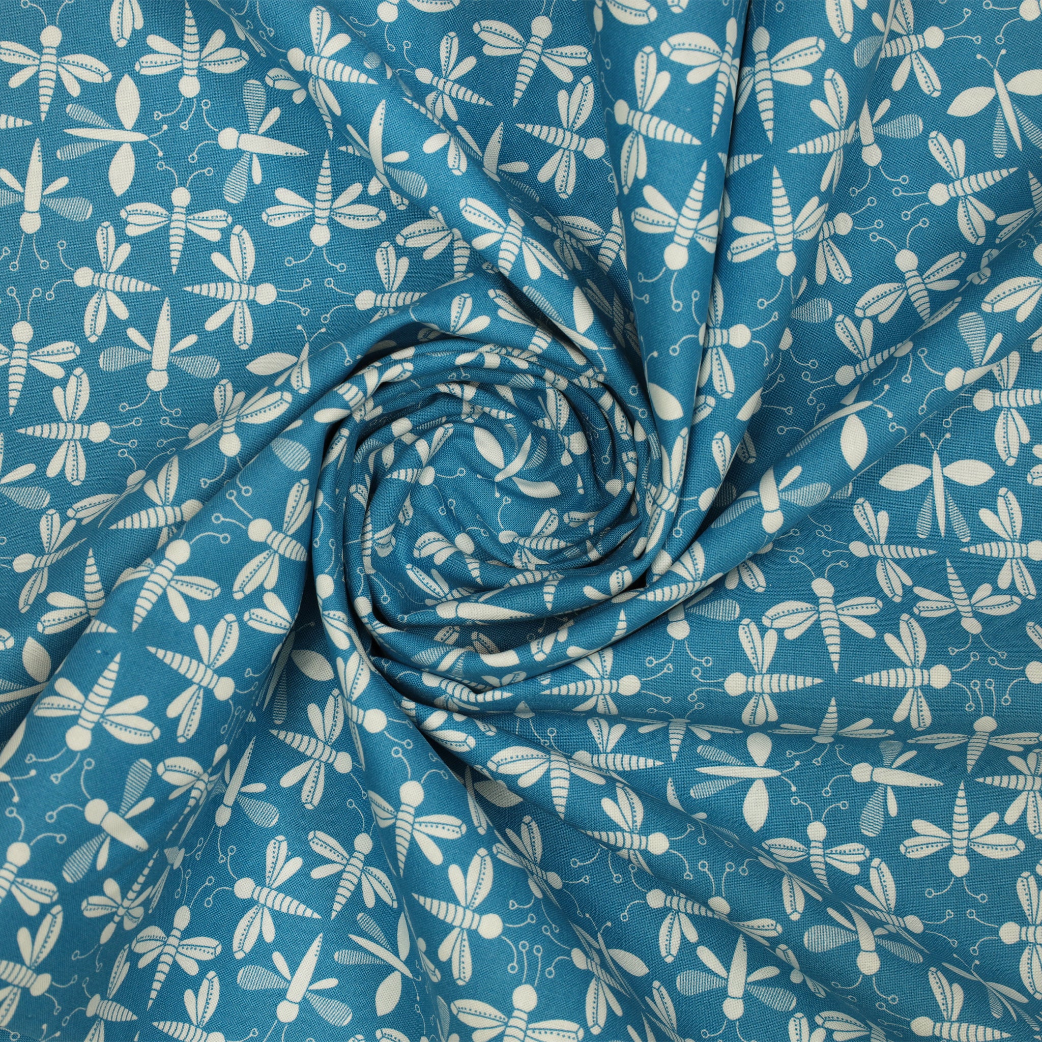 Lucky Bugs Fabric Collection - Get Your Bugs in a Row Blue - Image 2