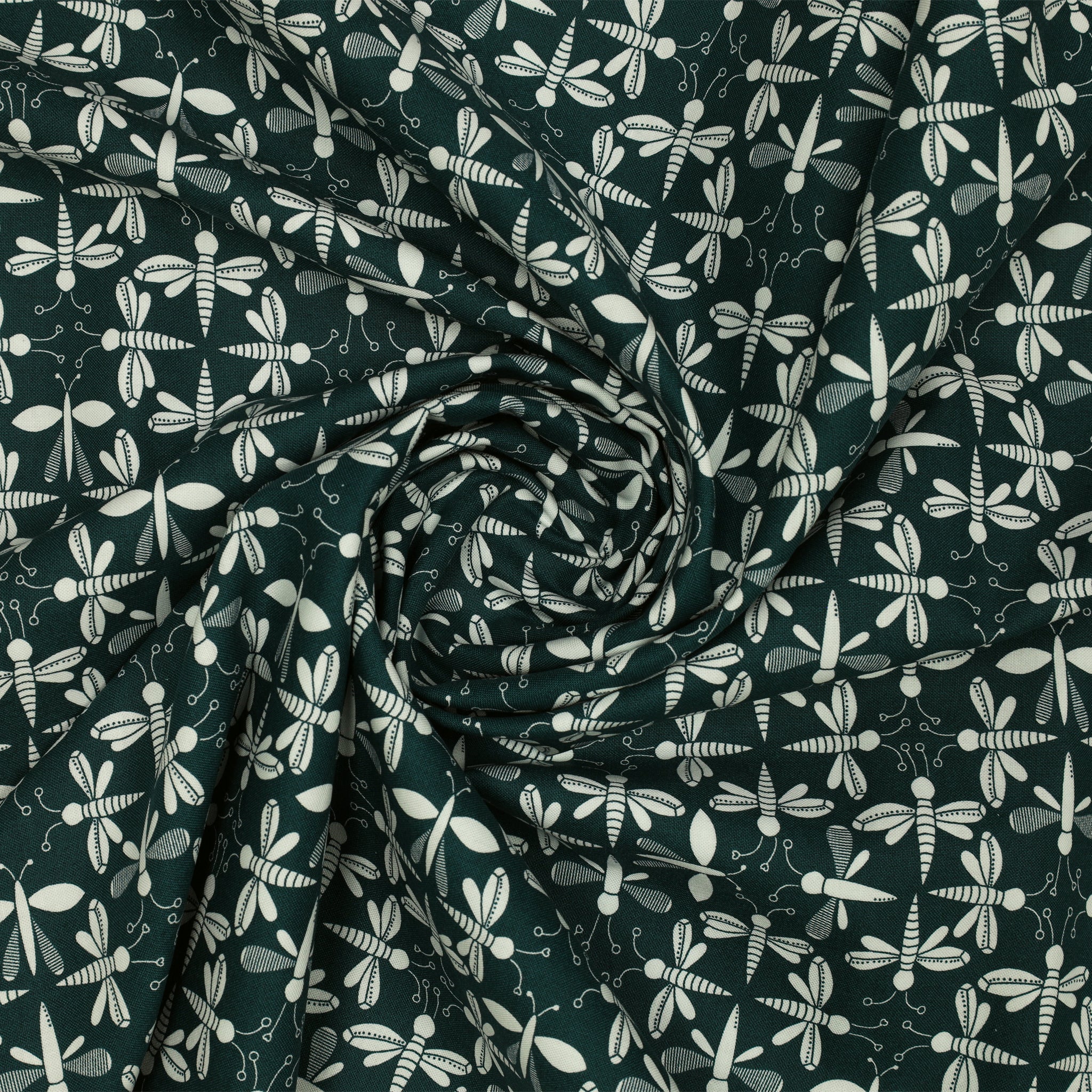 Lucky Bugs Fabric Collection - Get Your Bugs in a Row Dark Teal - Image 2