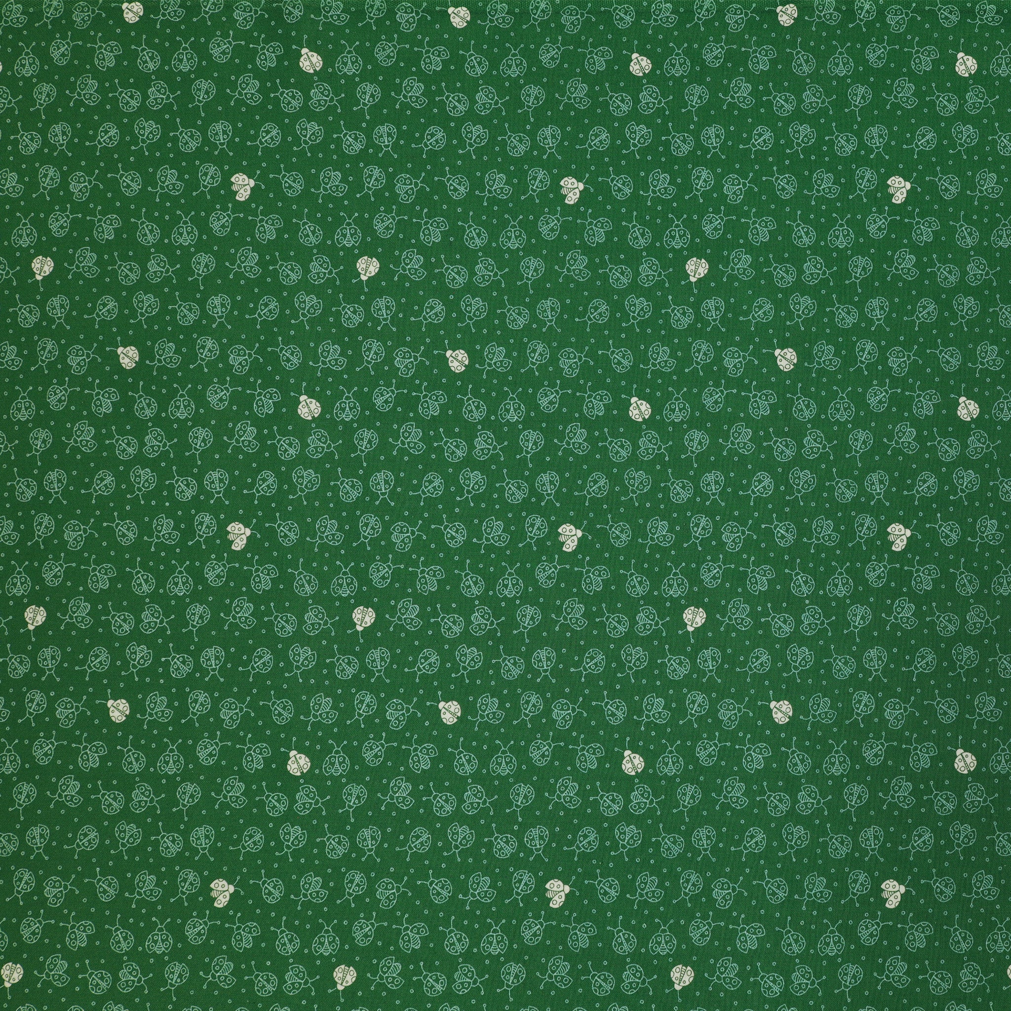 Lucky Bugs Fabric Collection - Lady Lucky Bug Dark Forest