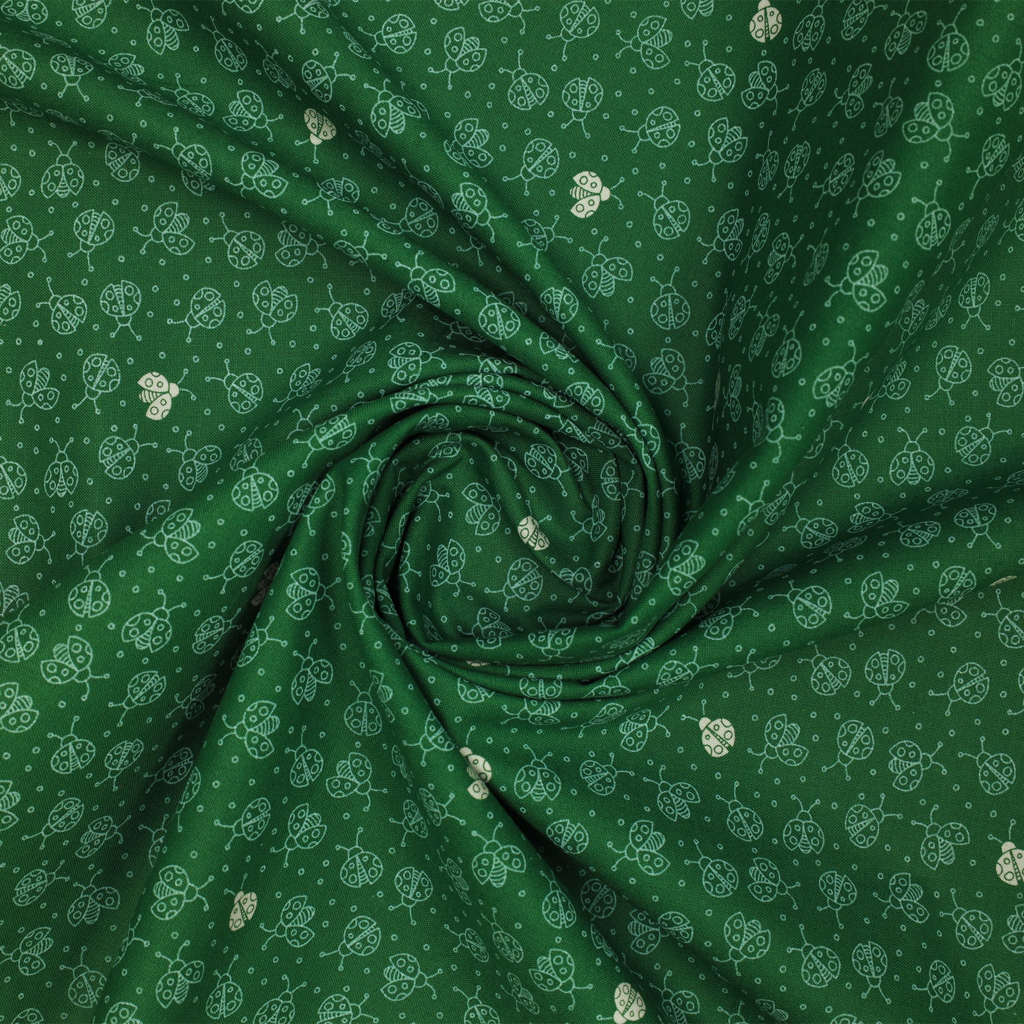 Lucky Bugs Fabric Collection - Lady Lucky Bug Dark Forest - Image 2