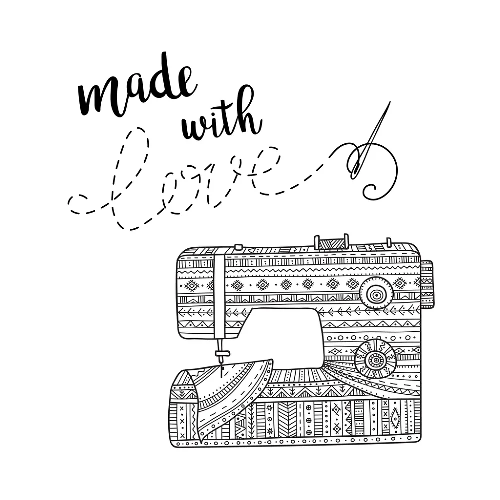 Made With Love Fabric Panel - Black