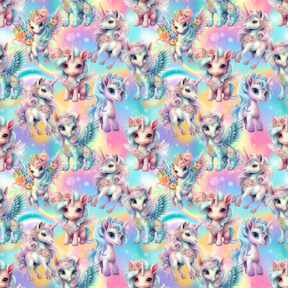 Magical Rainbow Unicorn Fabric