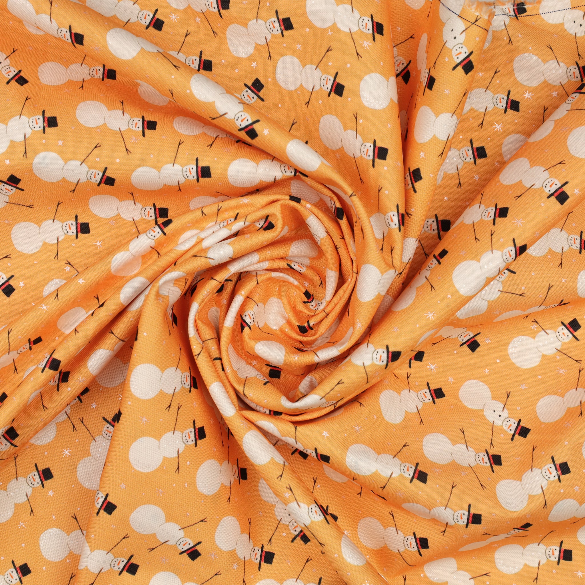 Magical Season Fabric Collection - Merry Snowman Gold - Image 2