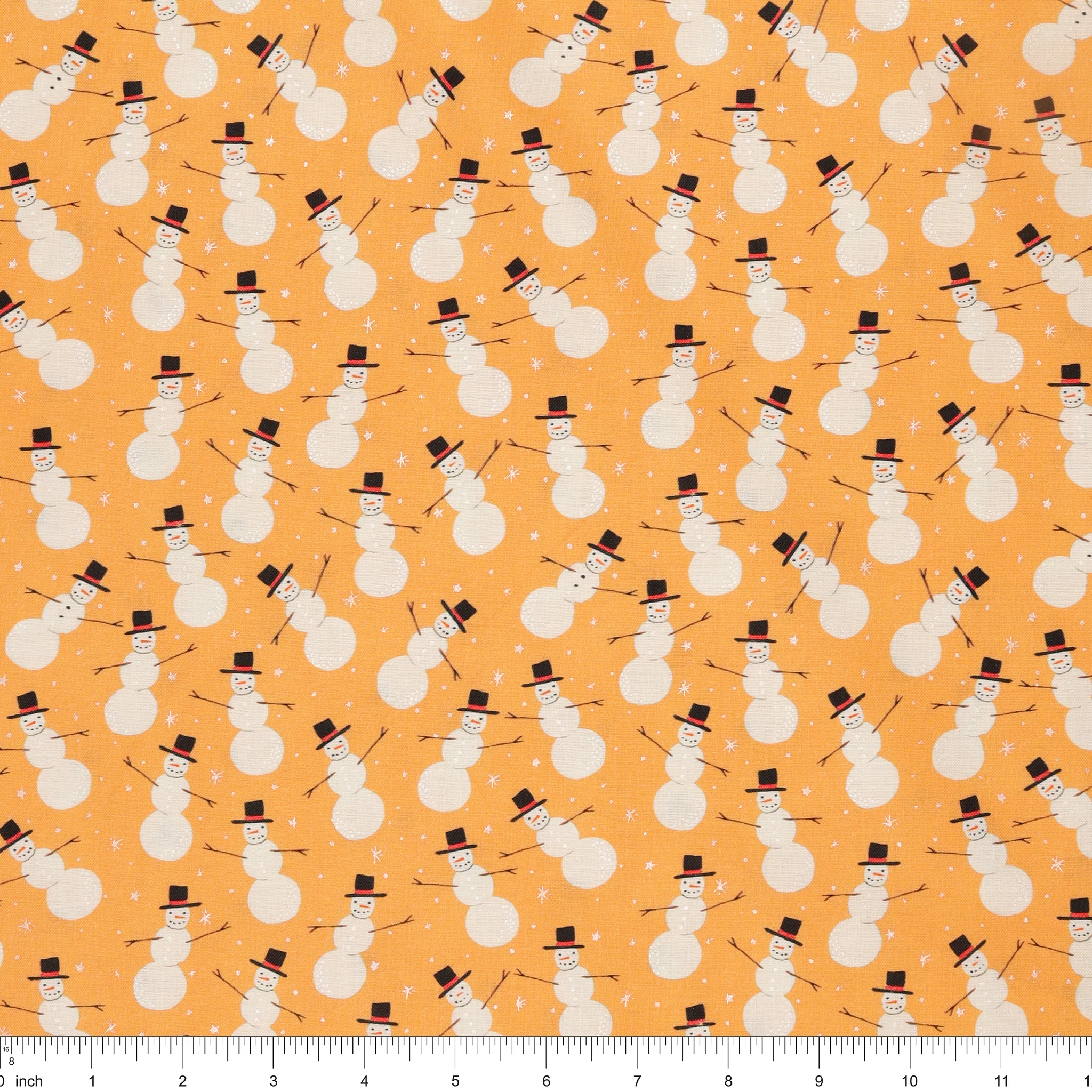 Magical Season Fabric Collection - Merry Snowman Gold - Image 3