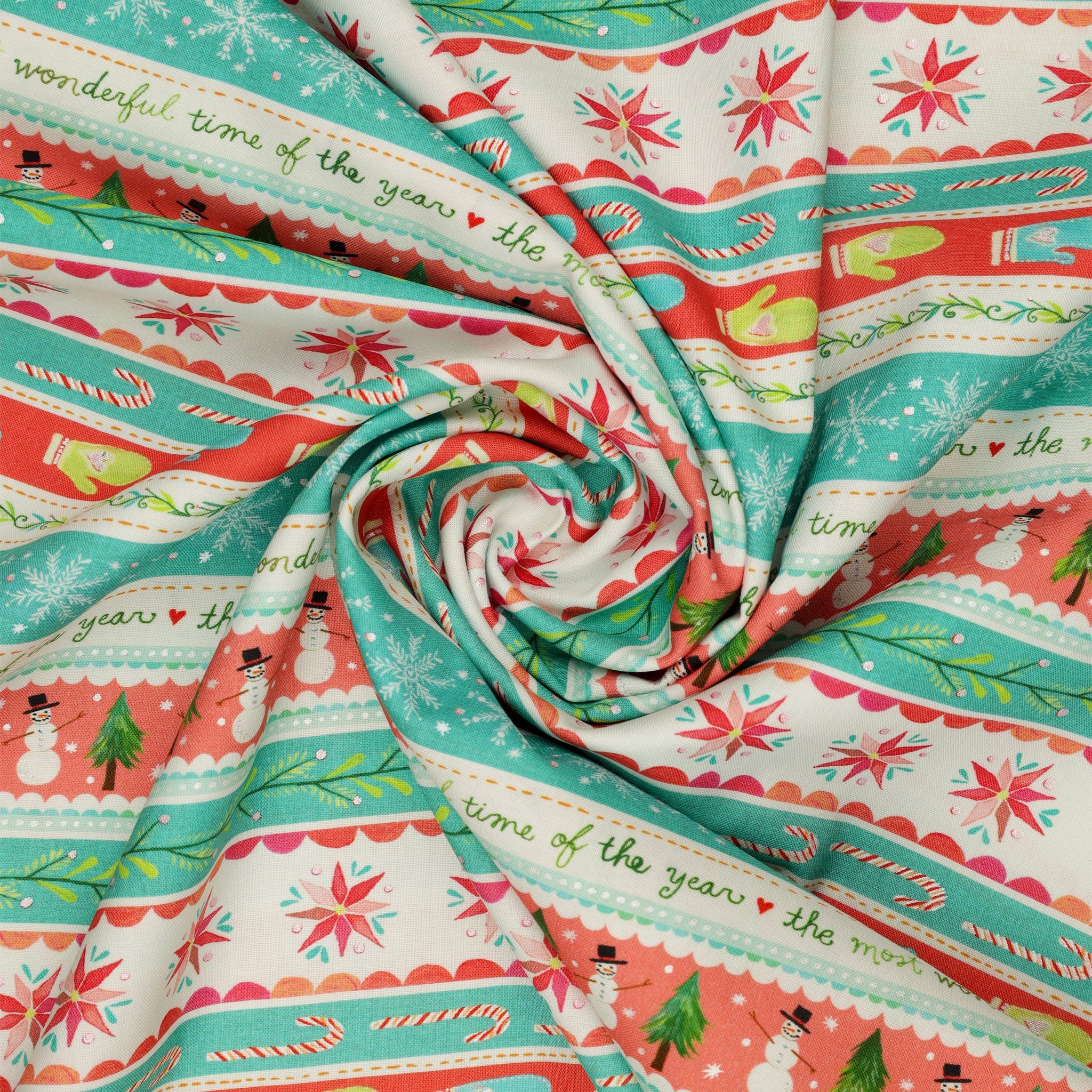Magical Season Fabric Collection - Painterly Stripe Multi - Image 2