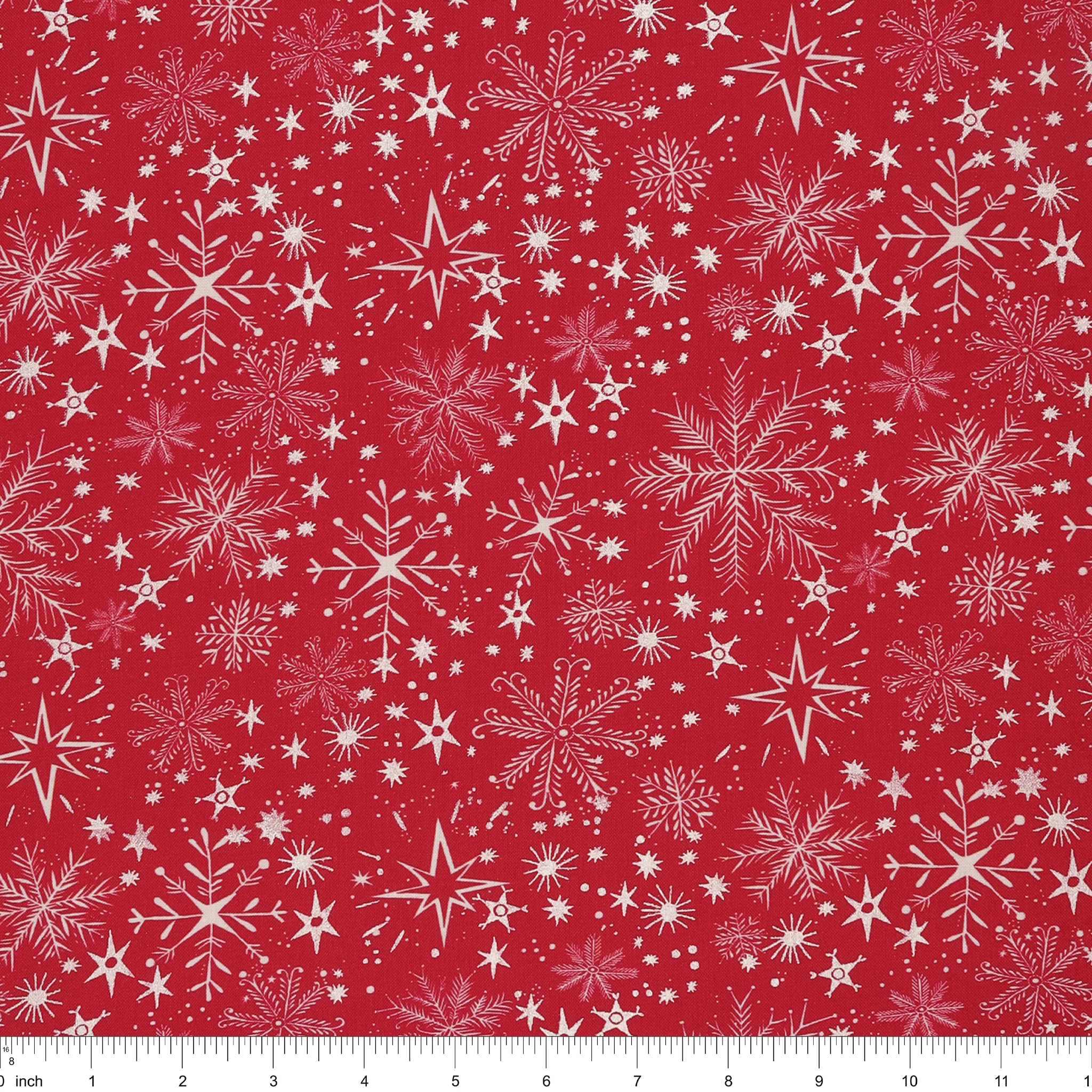 Magical Season Fabric Collection - Snow Frost Red - Image 3