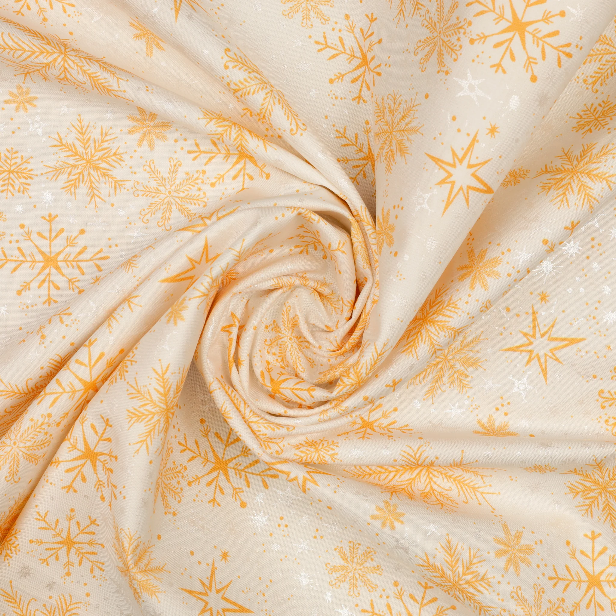 Magical Season Fabric Collection - Snow Frost White/Gold - Image 2