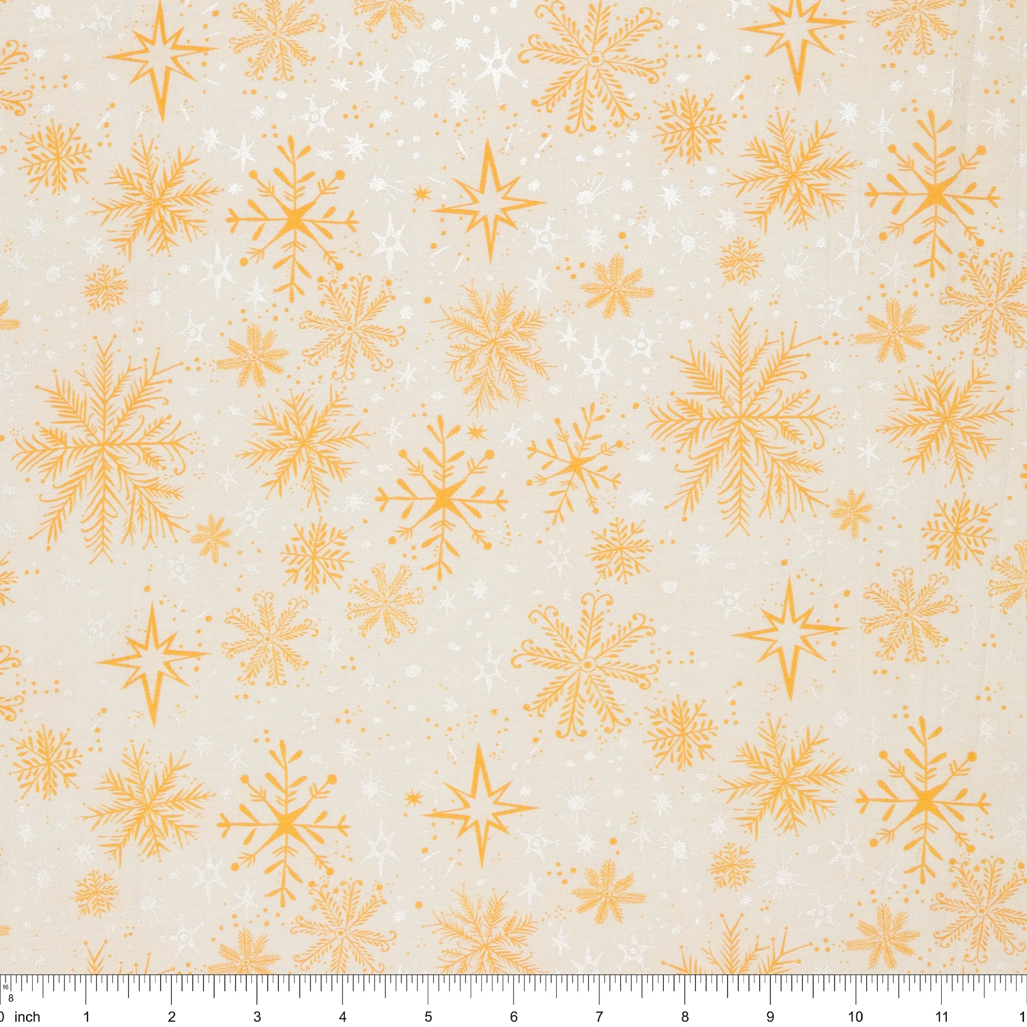 Magical Season Fabric Collection - Snow Frost White/Gold - Image 3