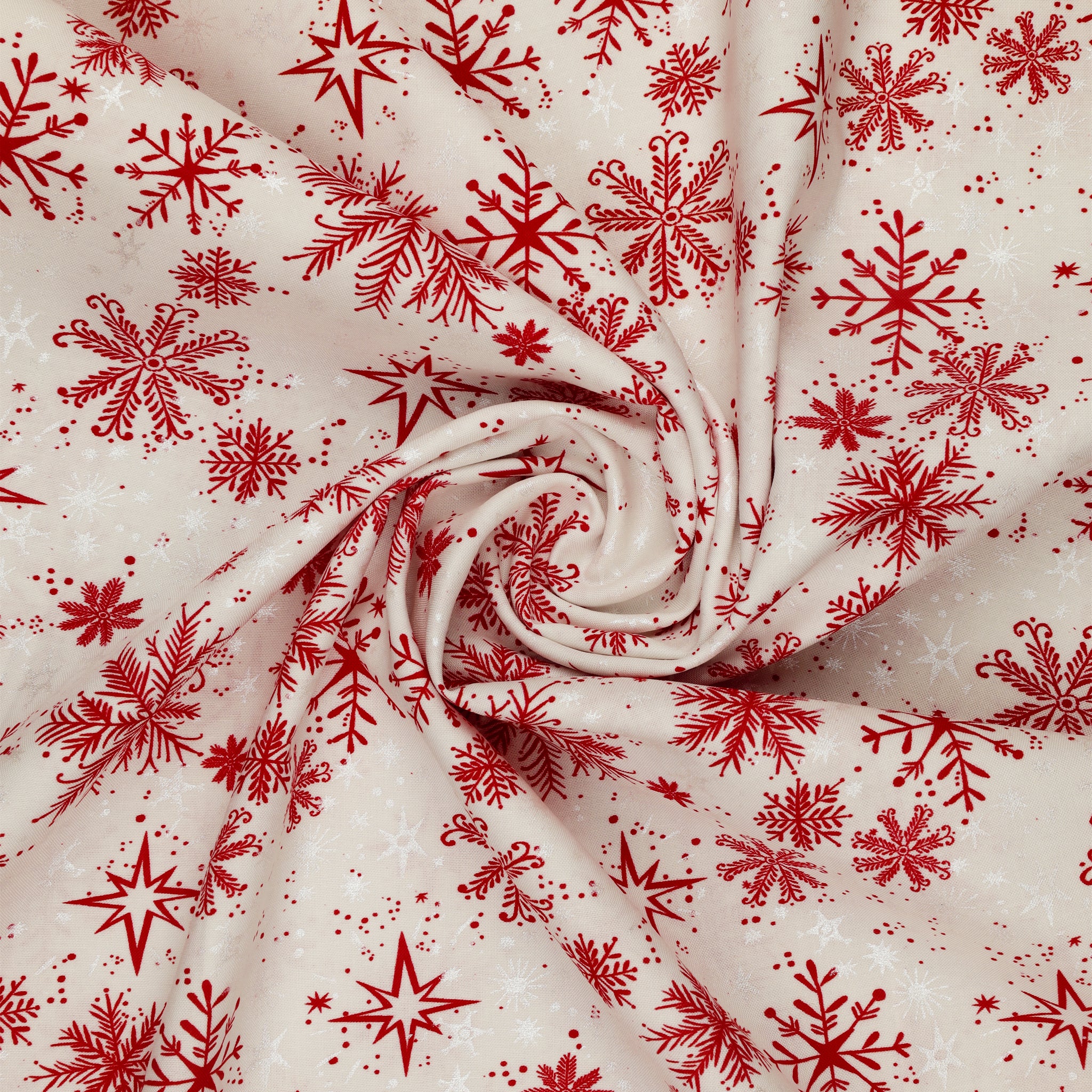 Magical Season Fabric Collection - Snow Frost White/Red - Image 2