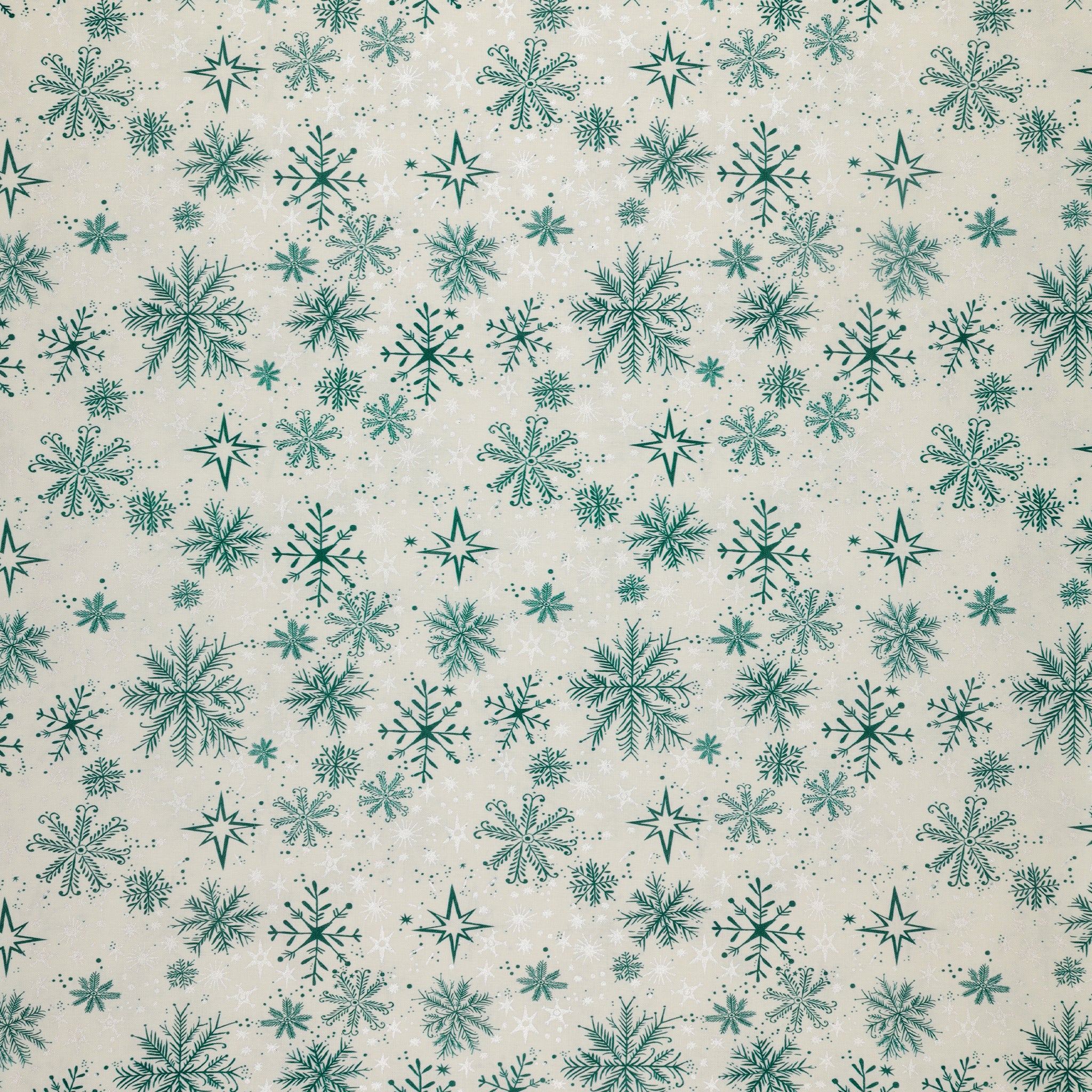 Magical Season Fabric Collection - Snow Frost White/Teal