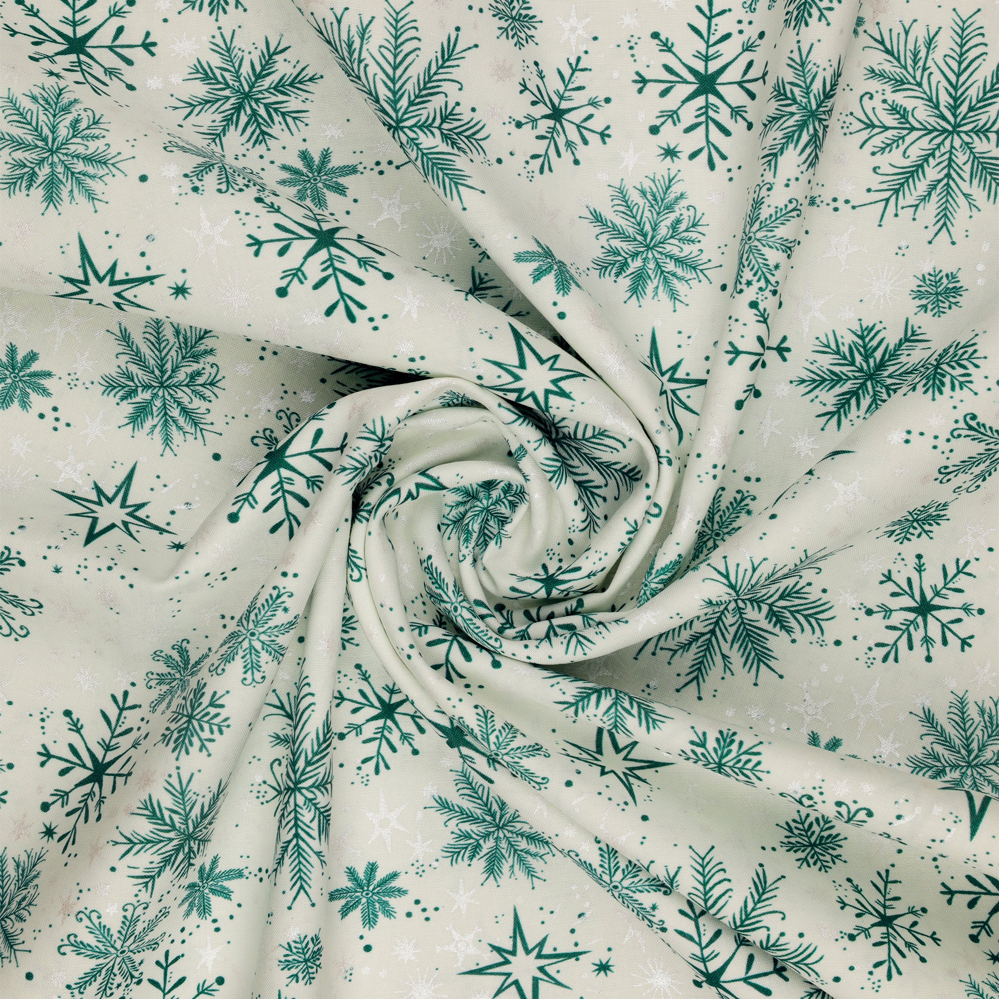 Magical Season Fabric Collection - Snow Frost White/Teal - Image 2