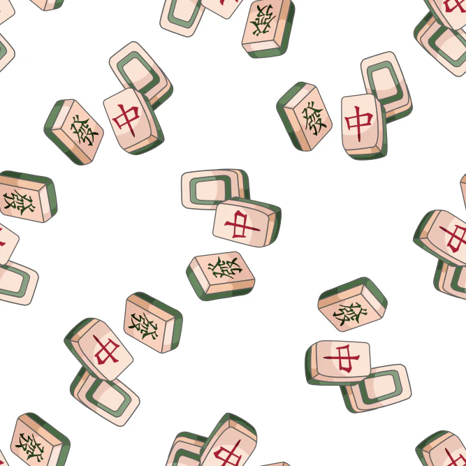 Mahjong Fabric - White
