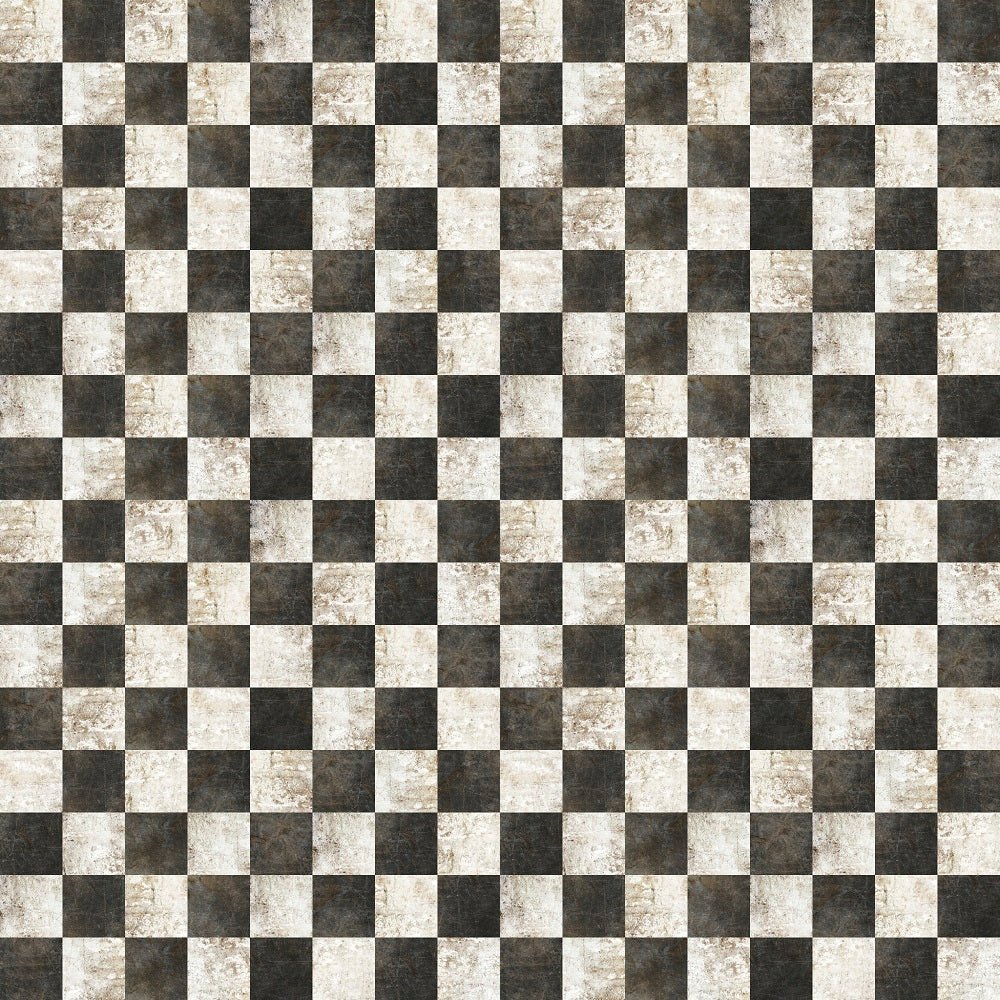 Marble Checkered Tiles - Black & White