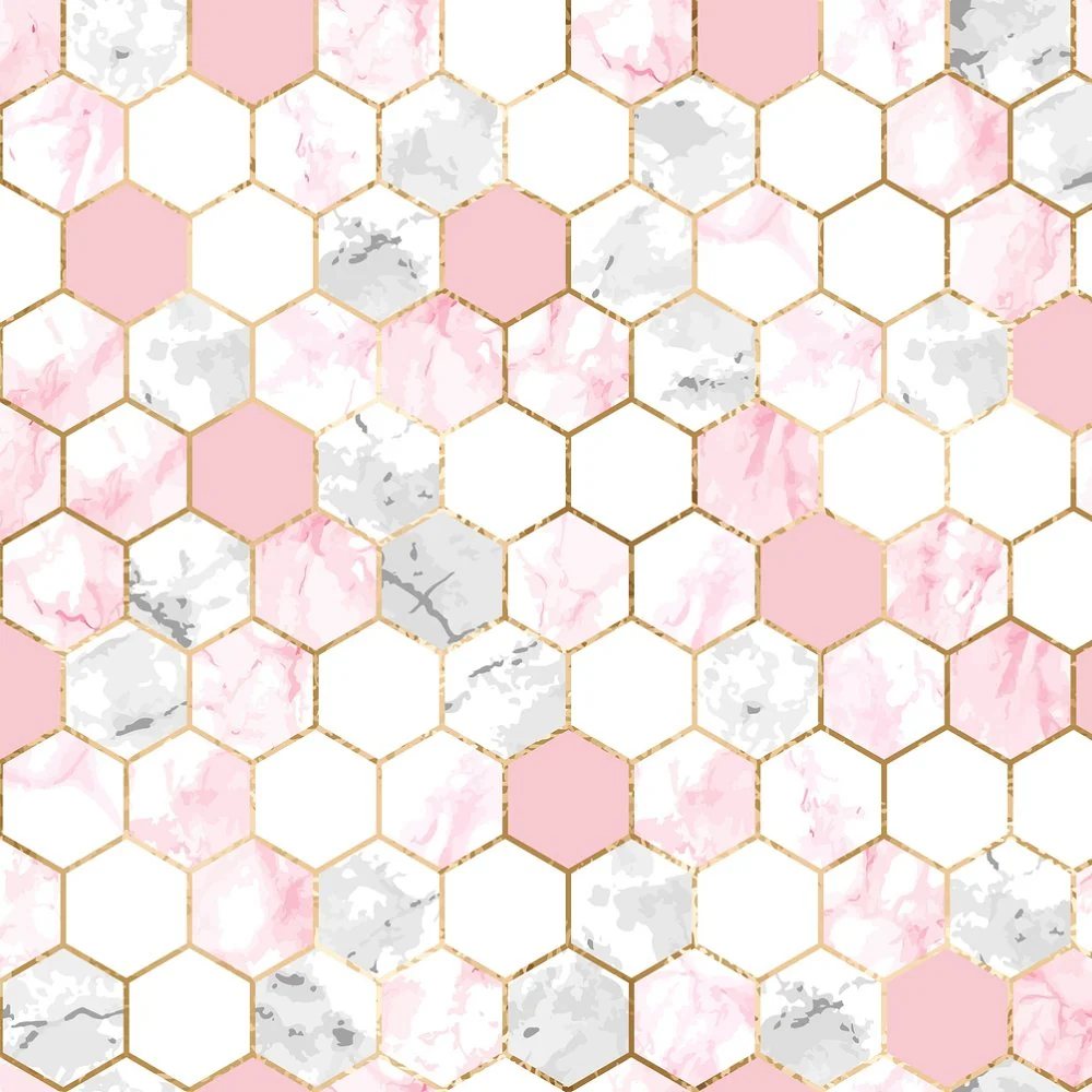 Marble Hexagons Fabric