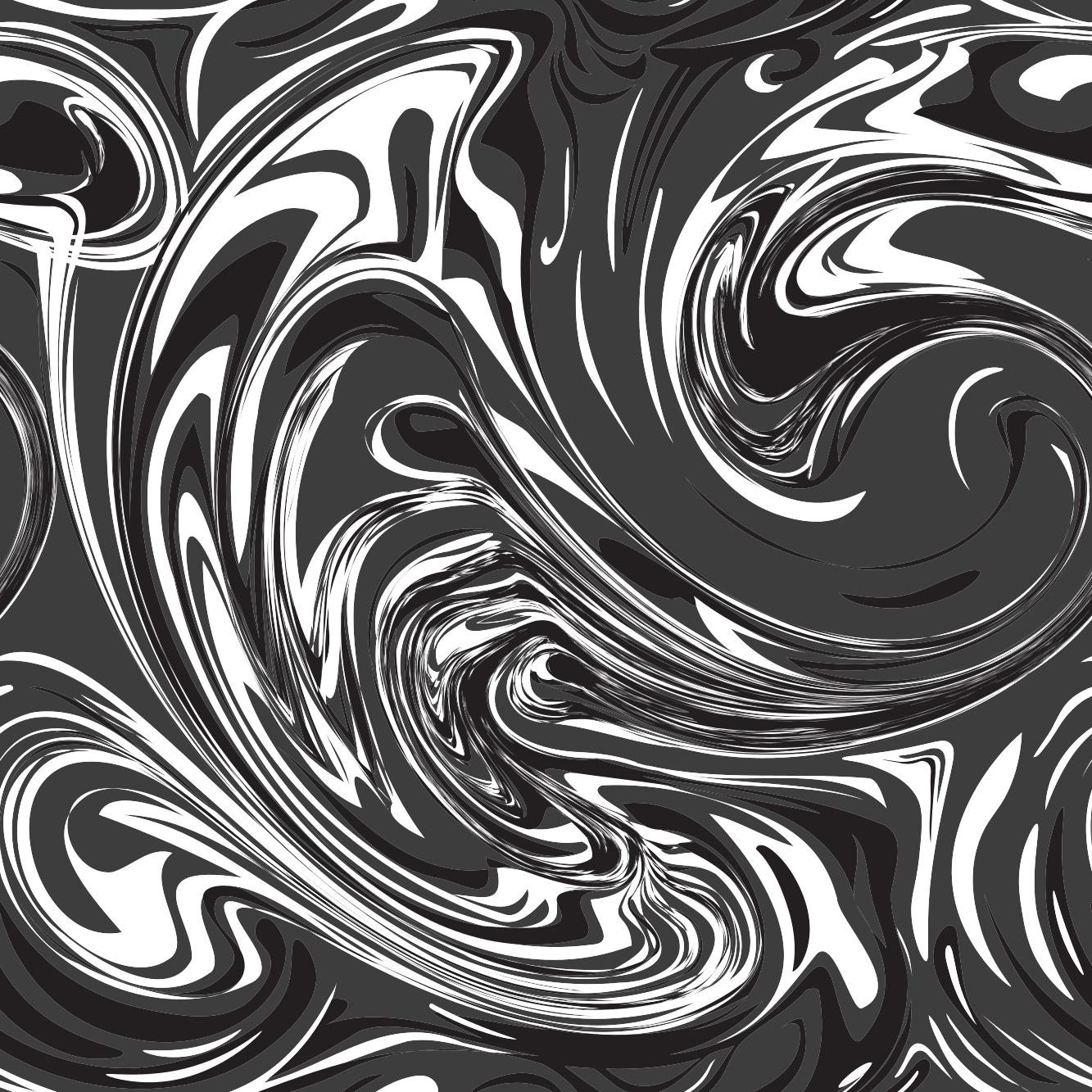 Marble Swirl Fabric - Black