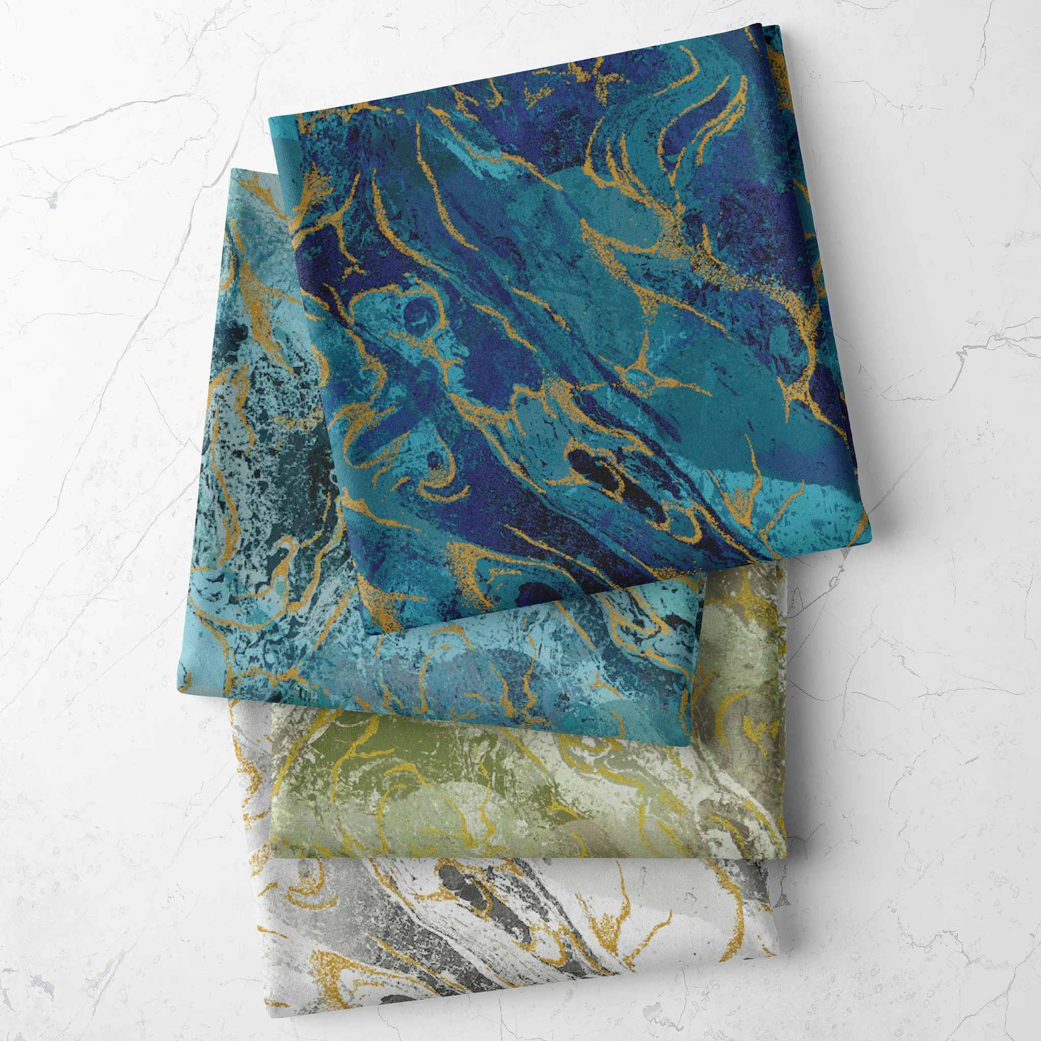 Marbled Earth Fabric Collection - Emerald - Image 5