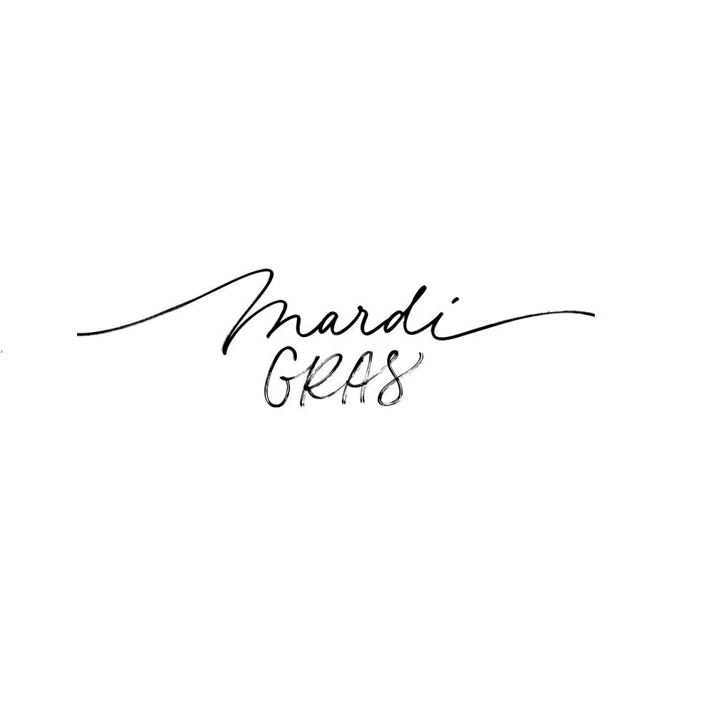 Mardi Gras Lettering Fabric Panel