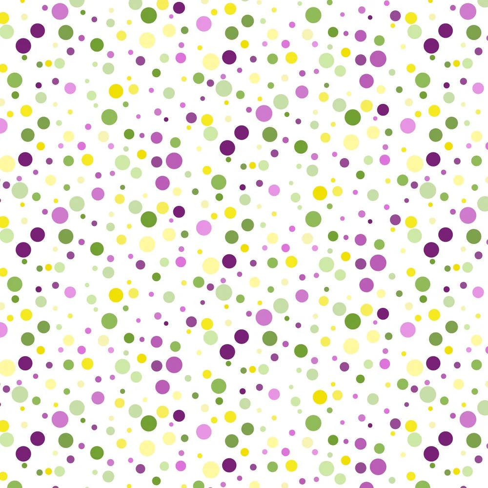 Mardi Gras Polka Dot Fabric