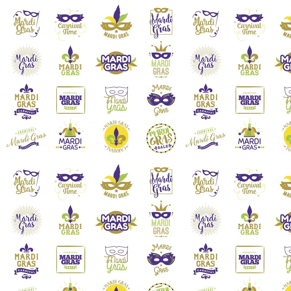 Mardi Gras Signs Fabric
