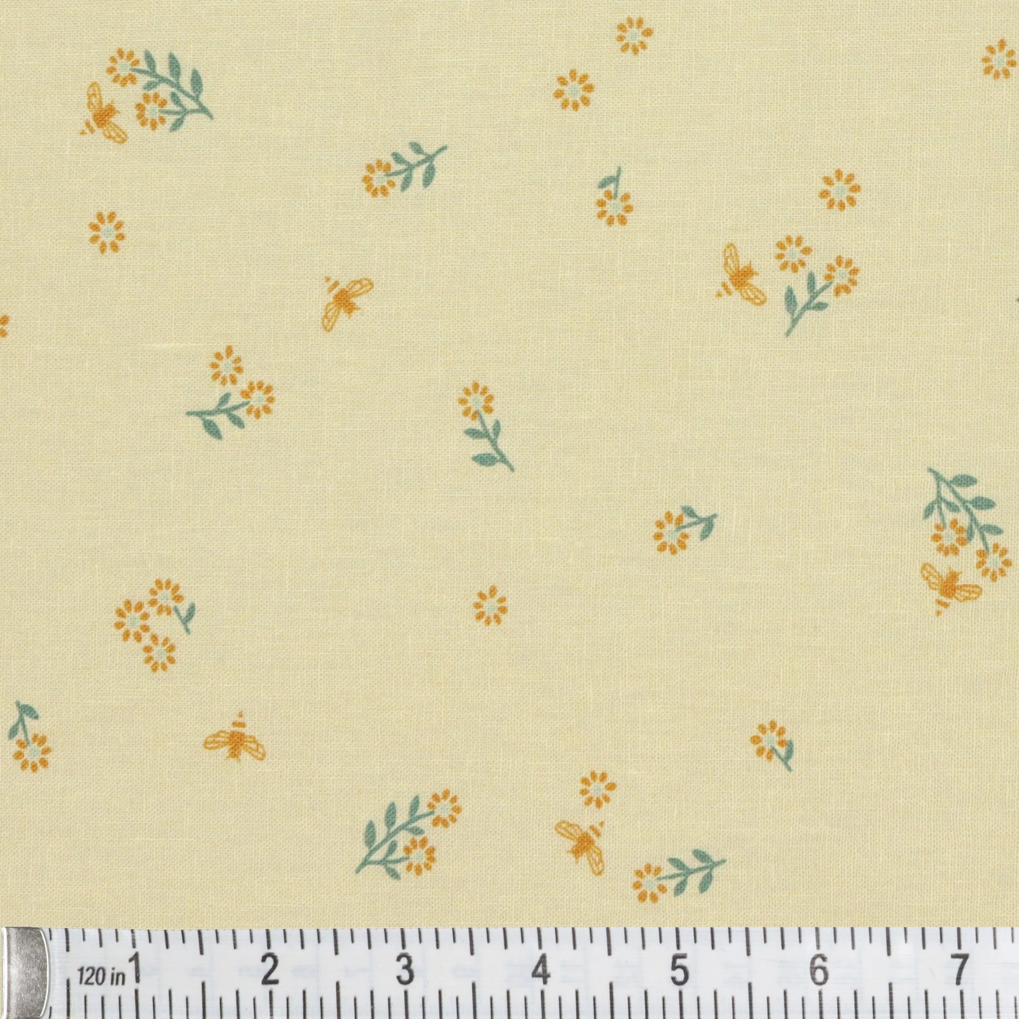 Marigold Fabric Collection - Foraging Flutter Sun in Linen Blend - Image 2