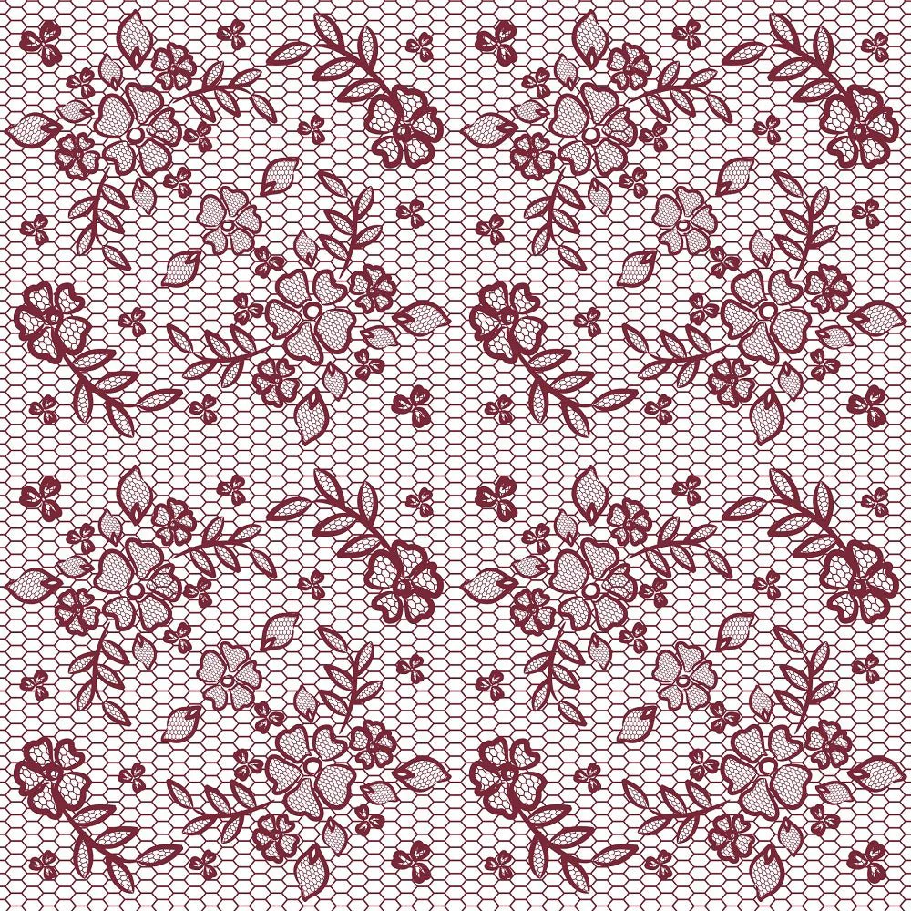 Marsala Lacey Floral Fabric