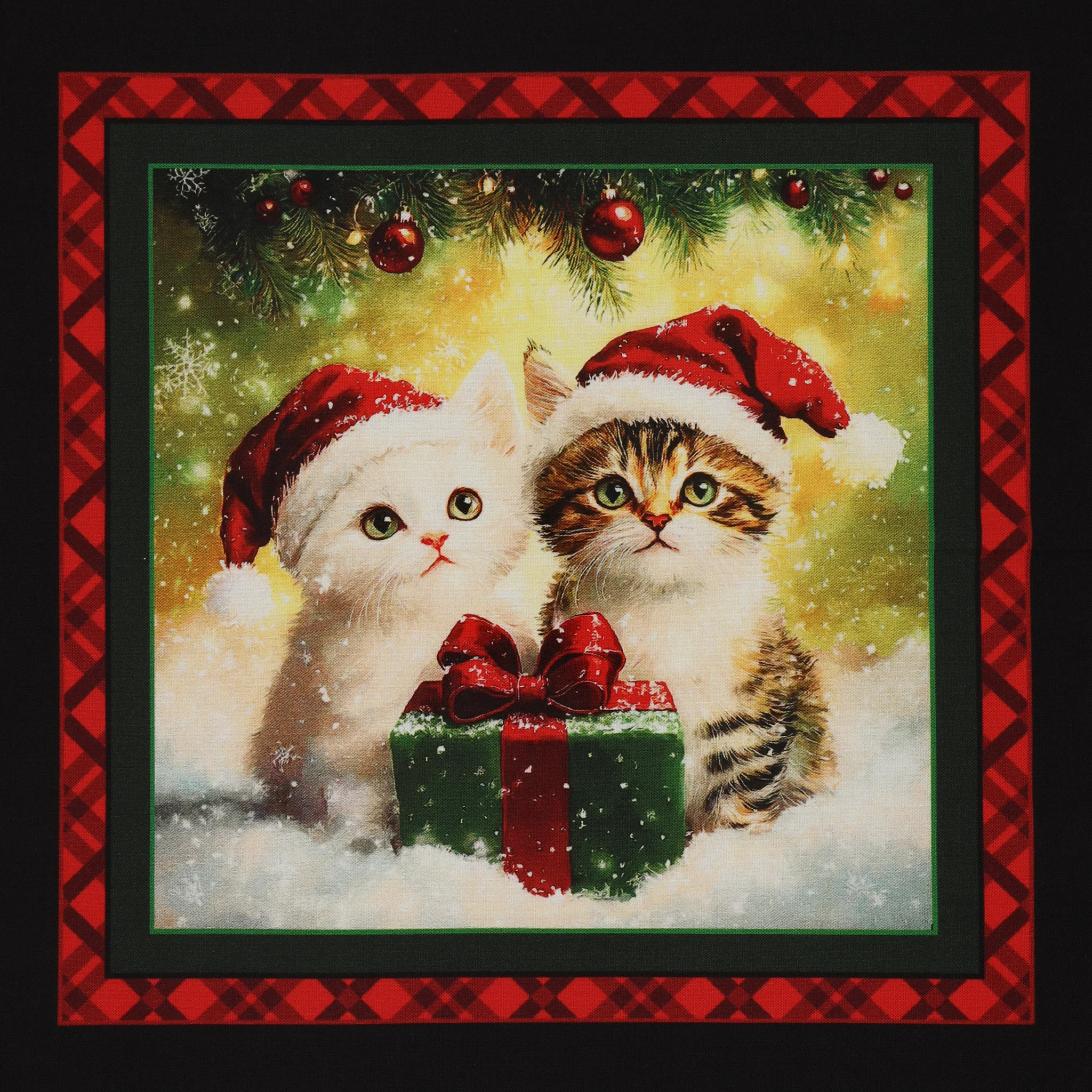 Merry Cats Fabric Collection - Merry Cats Panel Black/Multi - Image 5