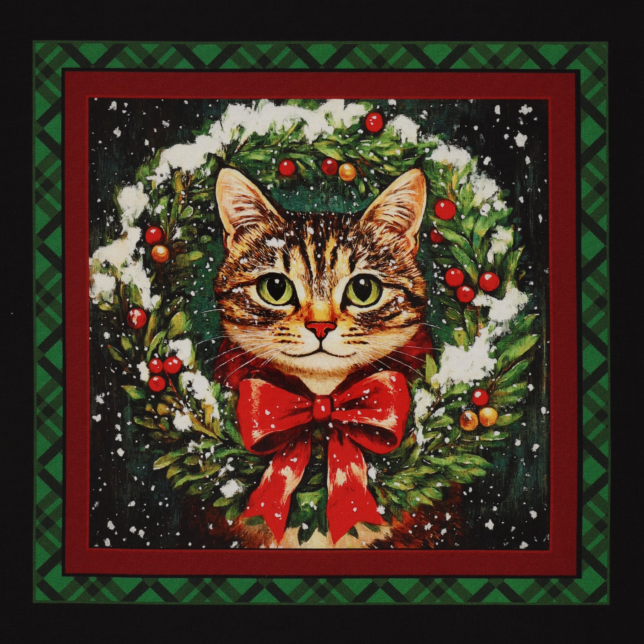 Merry Cats Fabric Collection - Merry Cats Panel Black/Multi - Image 7