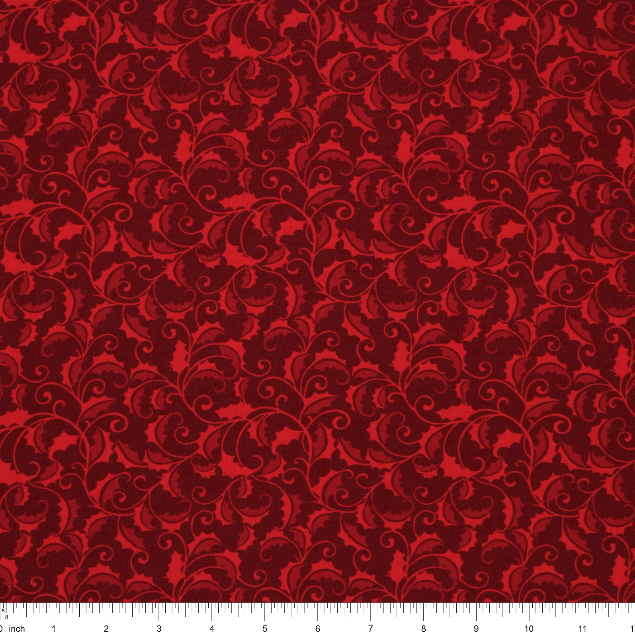 Merry Cats Fabric Collection - Merry Holly Crimson - Image 3
