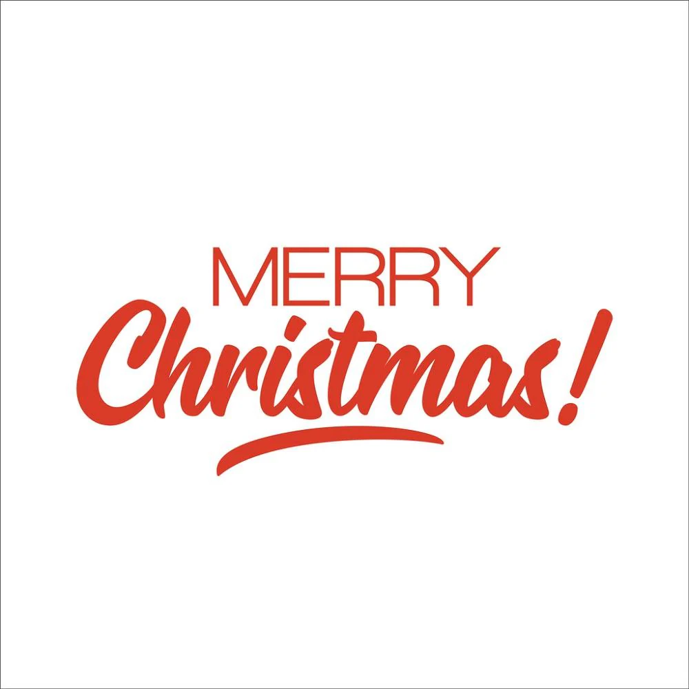 Merry Christmas! Fabric Panel - Red