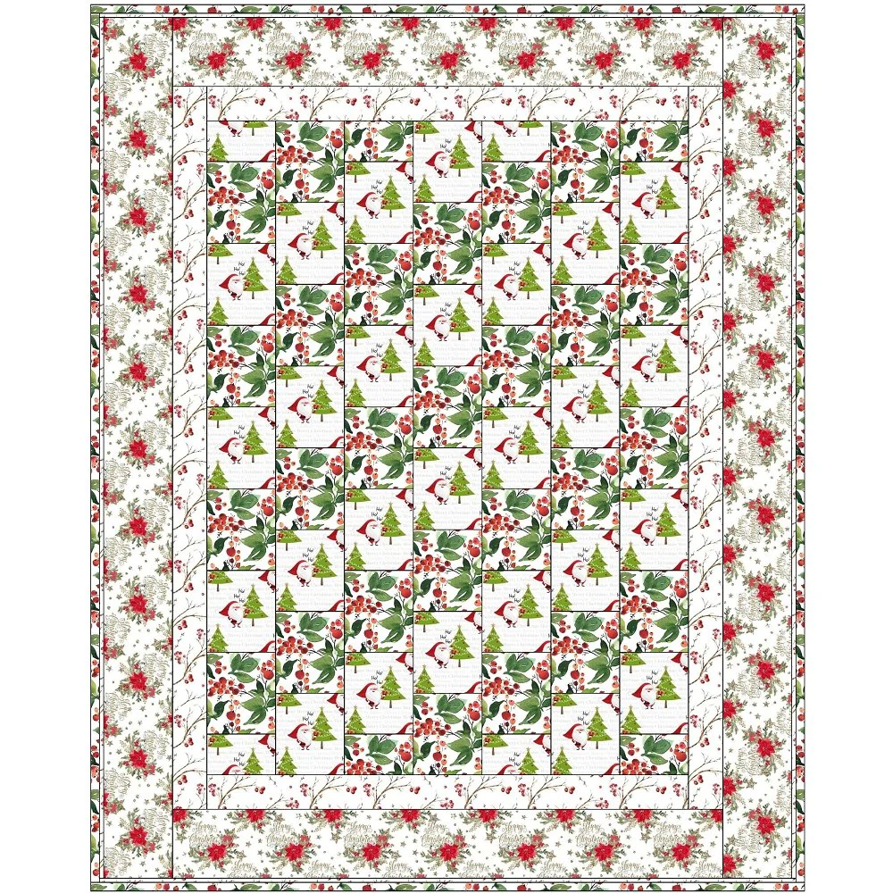 Merry Christmas From Santa Lap Quilt Kit 41 1/2" x 51 1/2" - Image 2