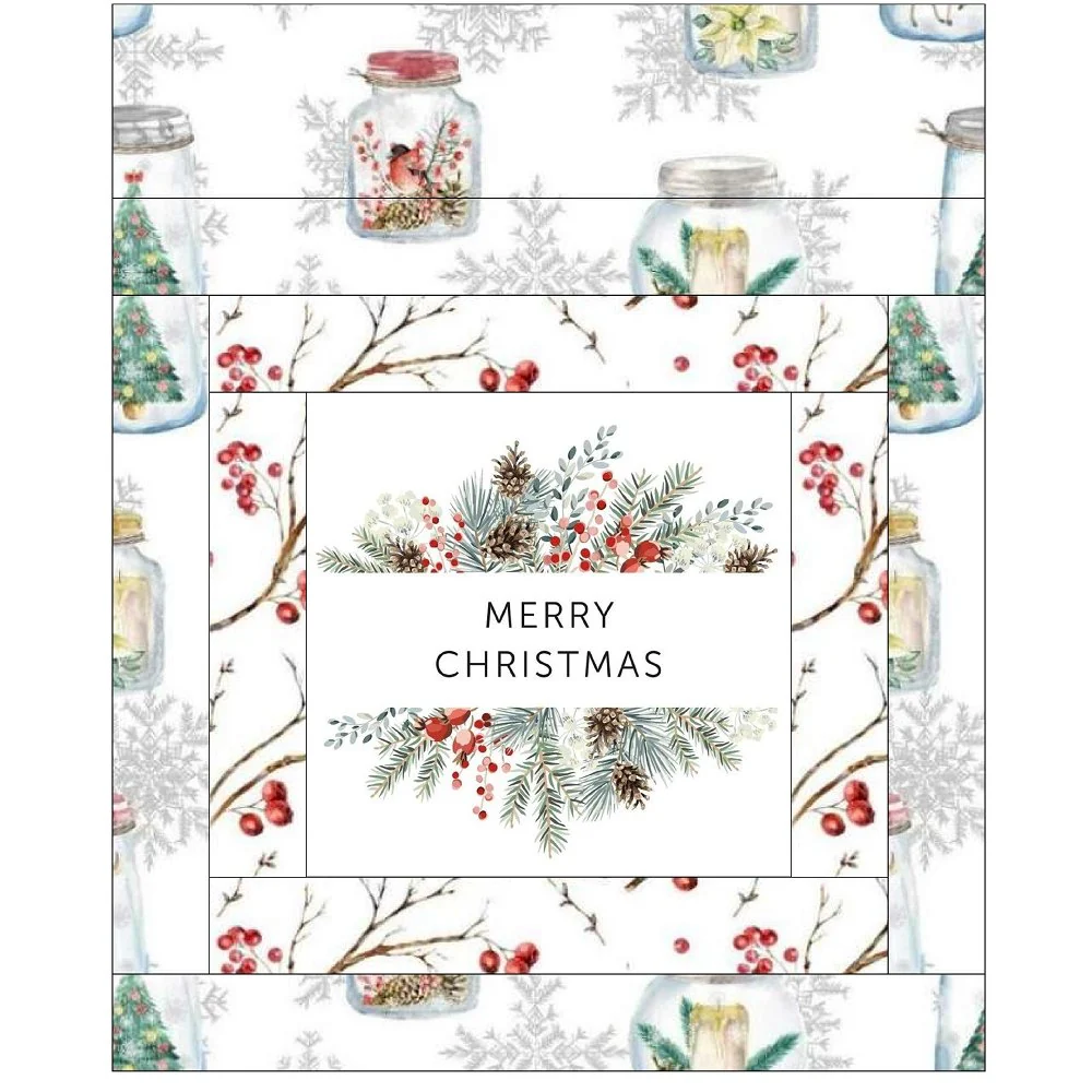 Merry Christmas Mini Wall Hanging 9" x 9" - Image 2