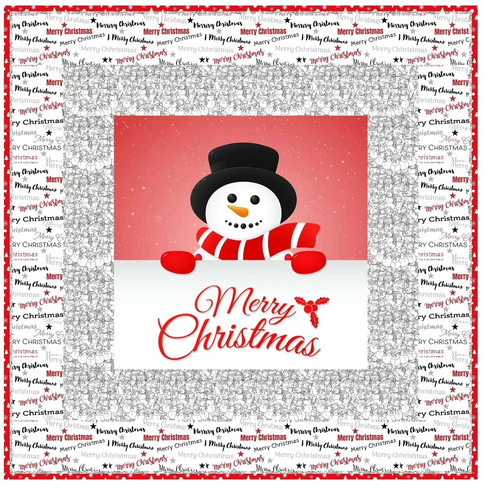 Merry Christmas Snowman Wall Hanging 42" x 42"